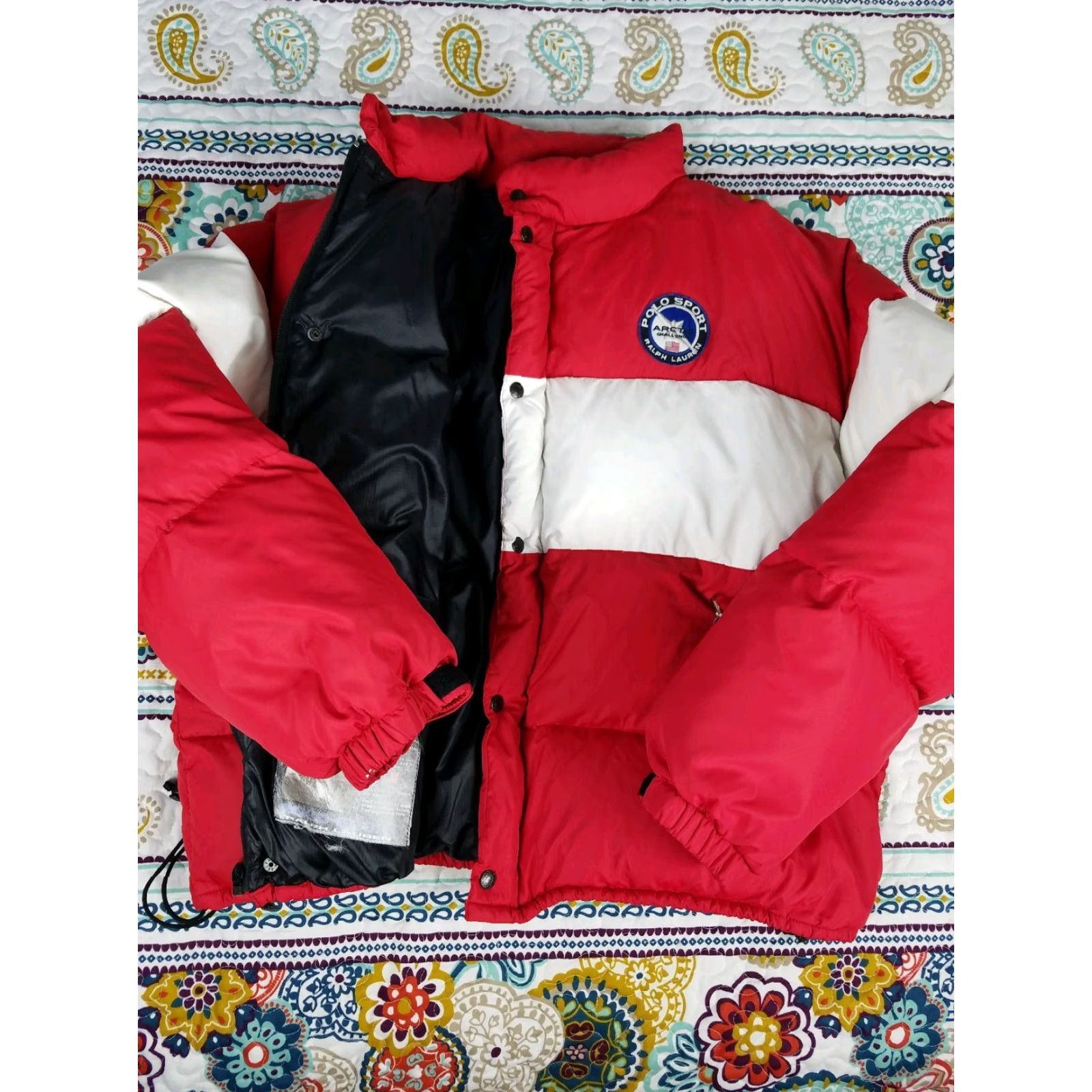Vintage VINTAGE Ralph Lauren Polo Sport Arctic Challenge Down Puffer Jacket Sz XL Red 90s Mens Size US XL / EU 56 / 4 - 3 Thumbnail