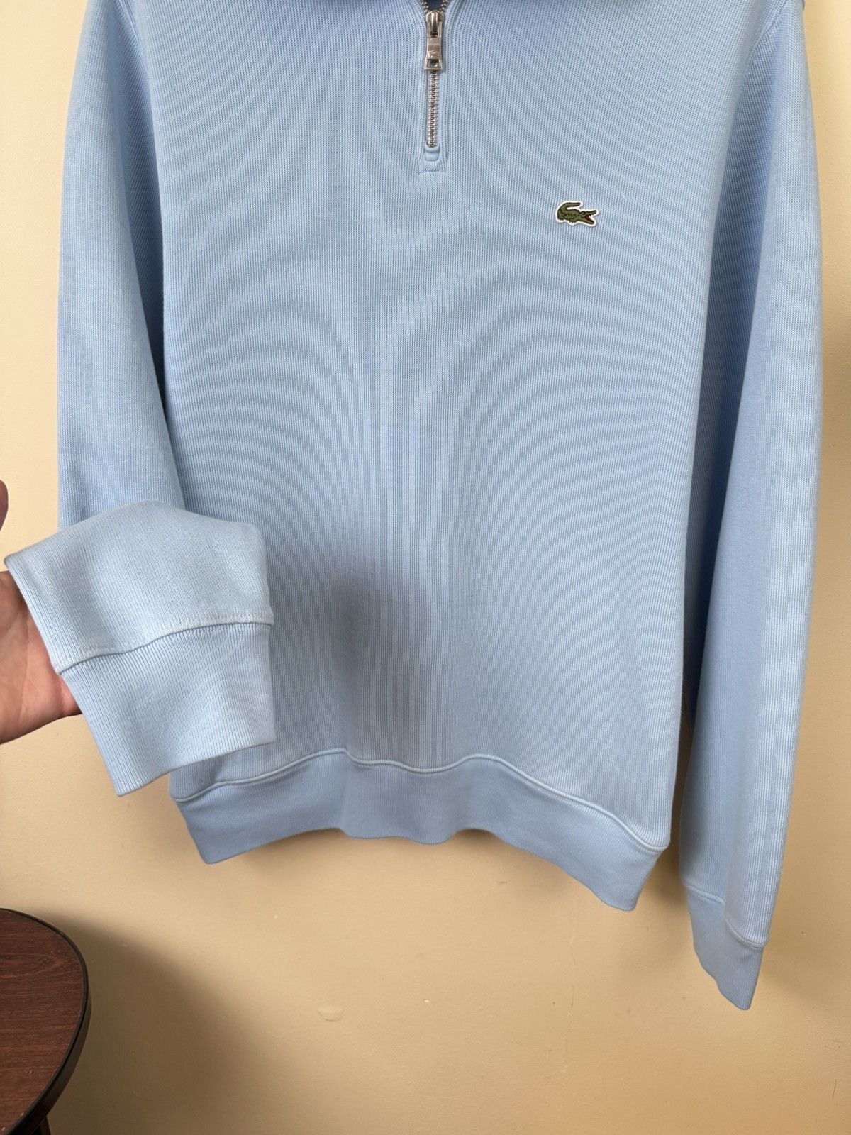 Lacoste Lacoste Sweater Men 1/4 Zip Blue Knit L Sweatshirt Luxury Size US L / EU 52-54 / 3 - 17 Thumbnail