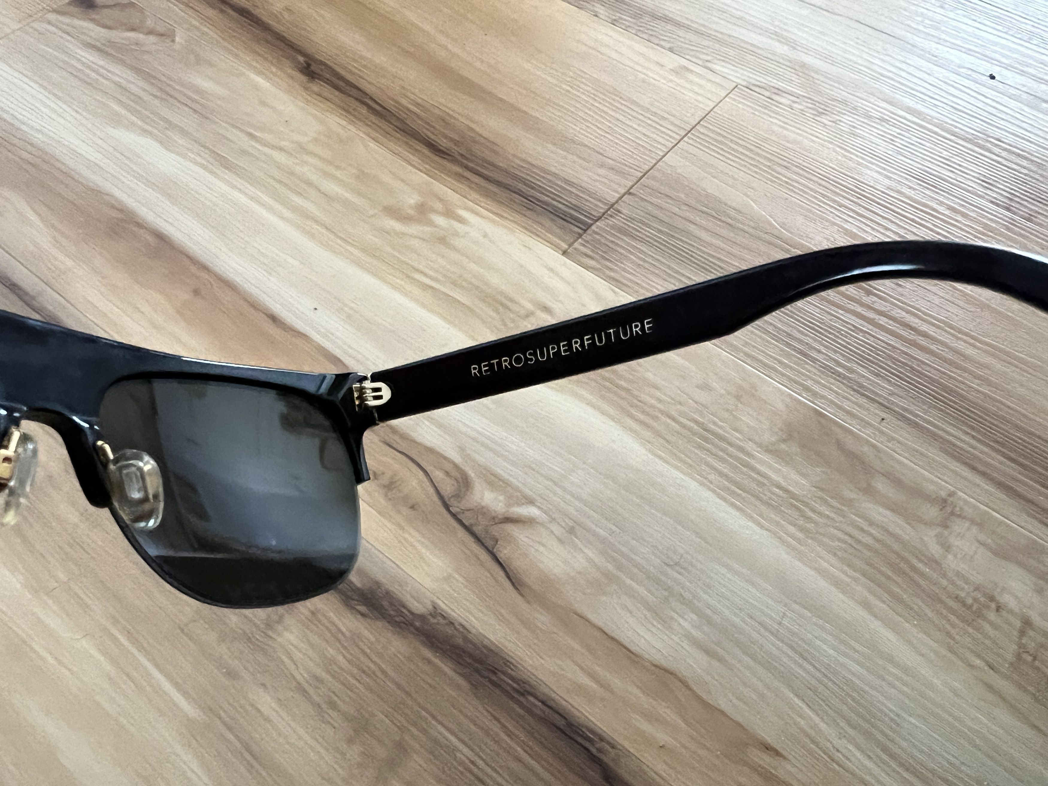 Retrosuperfuture Retrosuperfuture Andrea Black Flat Top Sunglasses Size ONE SIZE - 5 Thumbnail
