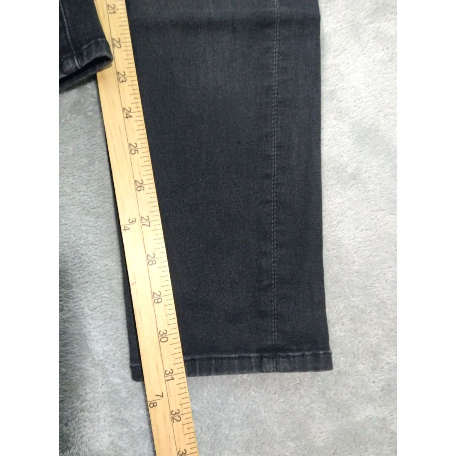 7 For All Mankind 7 For All Mankind Jeans Womens 30 x 30 Black Denim High Waist Skinny Stretch Jeans Size 30" / US 8 / IT 44 - 5 Thumbnail