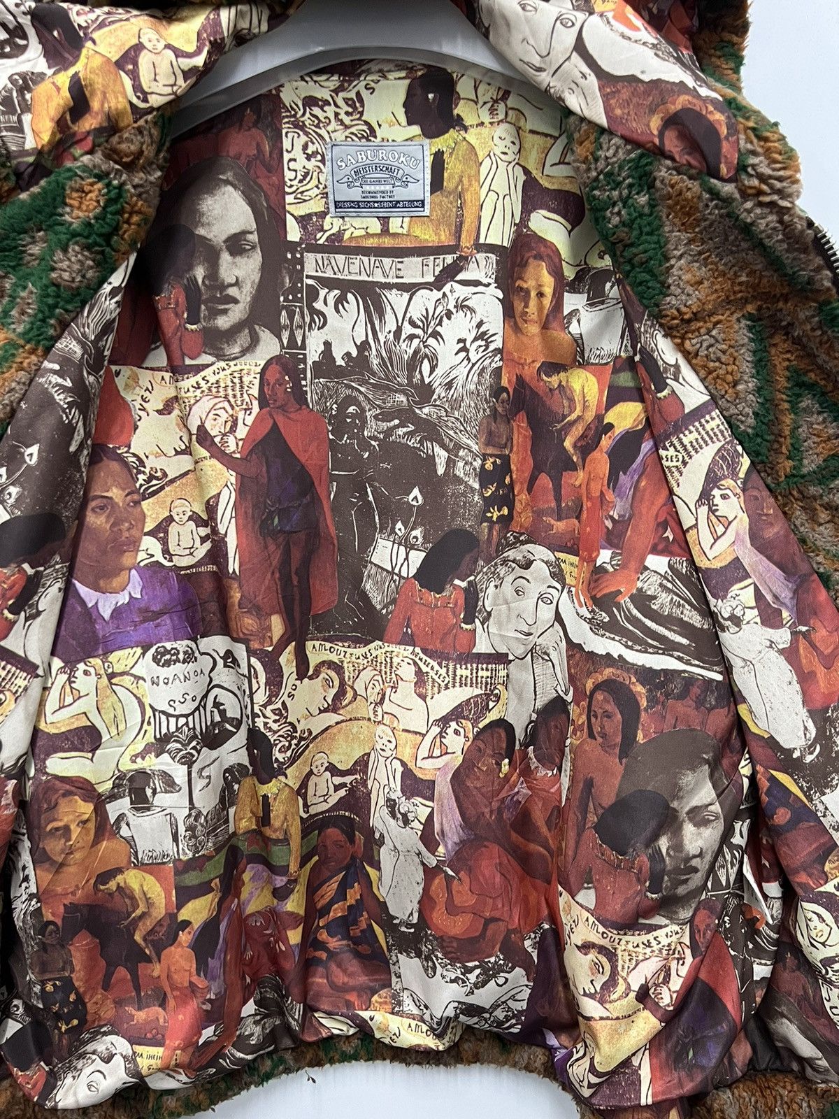 Japanese Brand 🔥 Japanese Abstract indiana motive fleece zipper Jacket - L Size US L / EU 52-54 / 3 - 7 Thumbnail