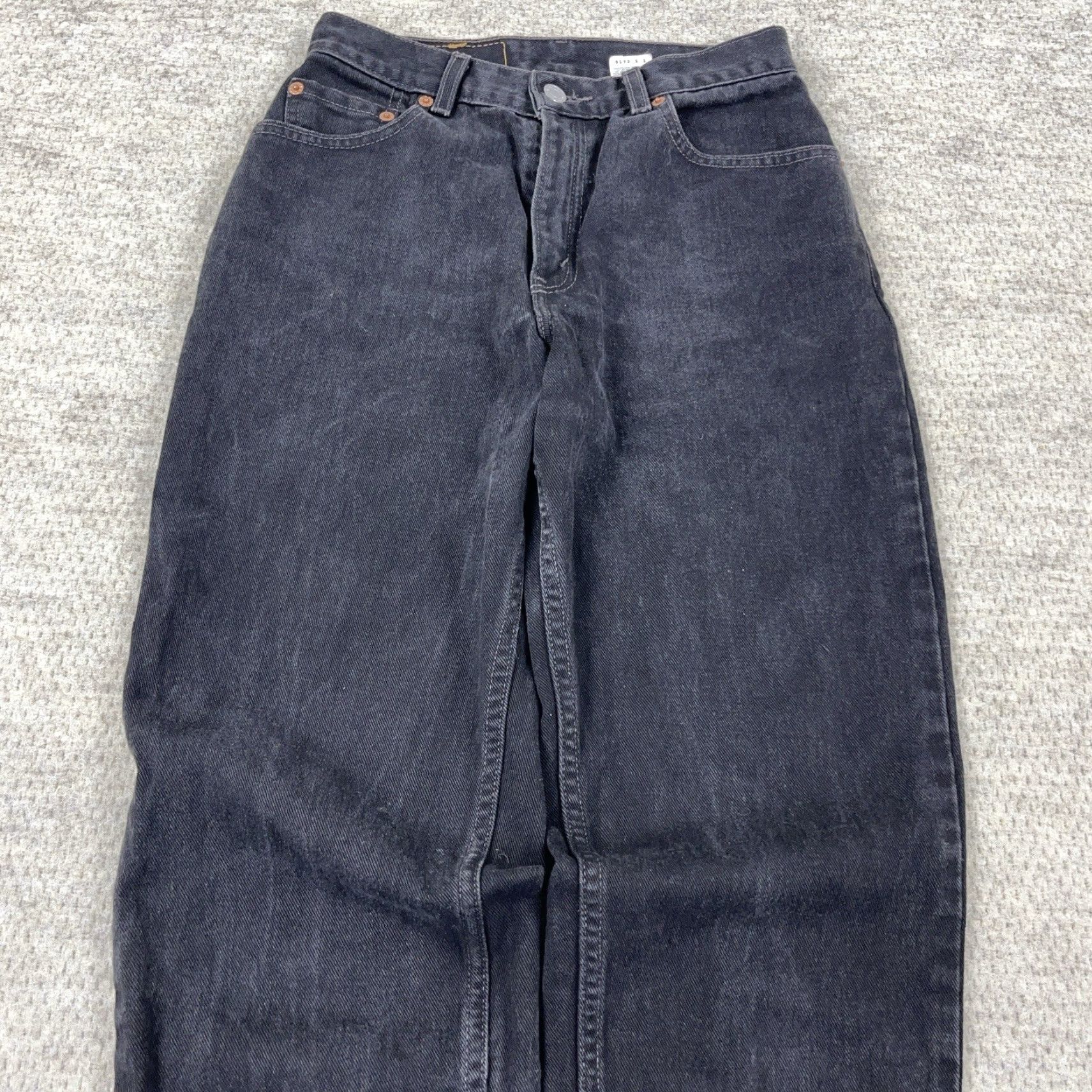 Levi's VINTAGE Levi's 550 Jeans Women 4 Black Tapered Relaxed Fit Baggy 90s USA 25x29 Size 27" / US 4 / IT 40 - 7 Thumbnail