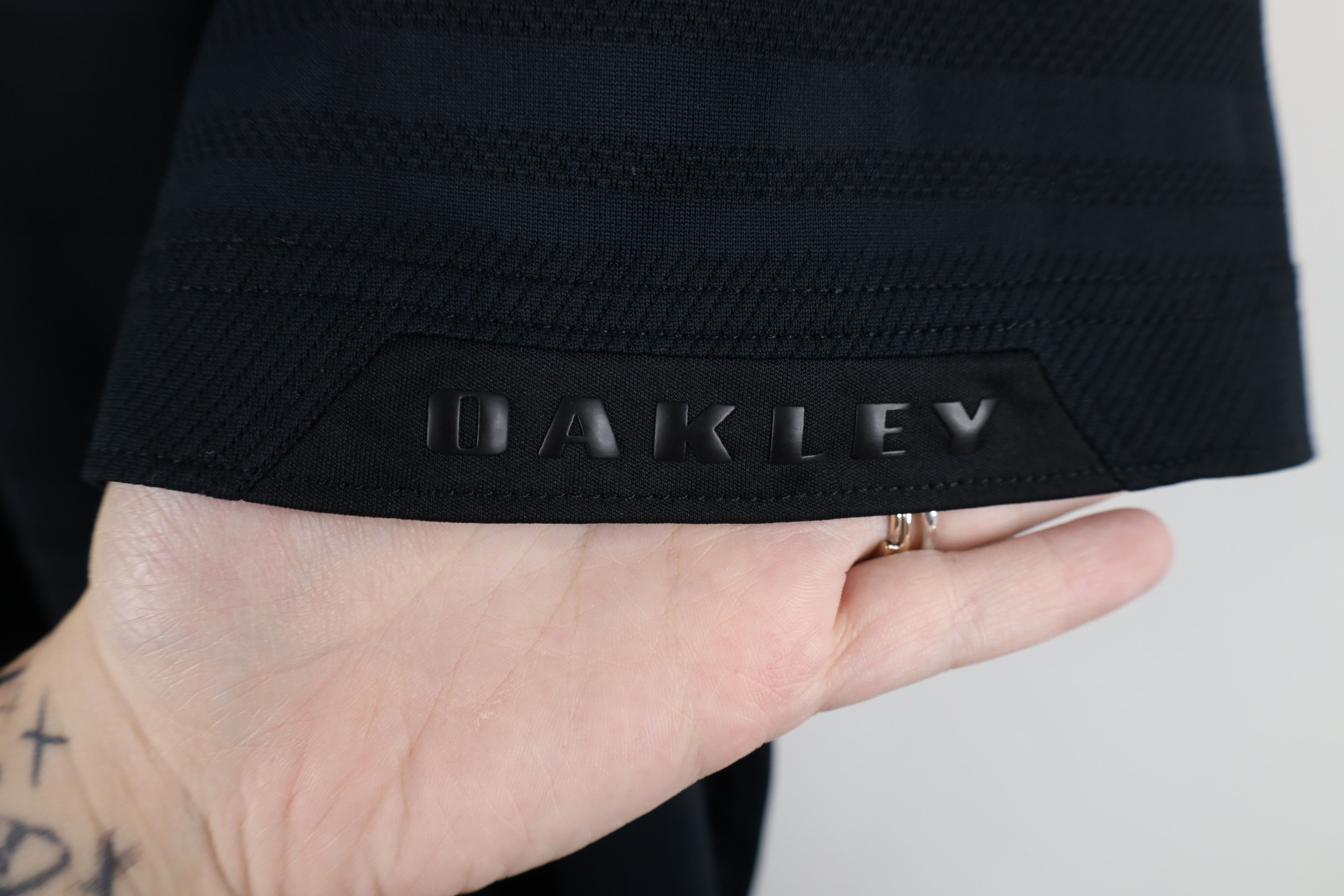 Oakley Oakley O Logo Spell Out Knit Collared Golf Polo Shirt Black Size US XXL / EU 58 / 5 - 4 Thumbnail