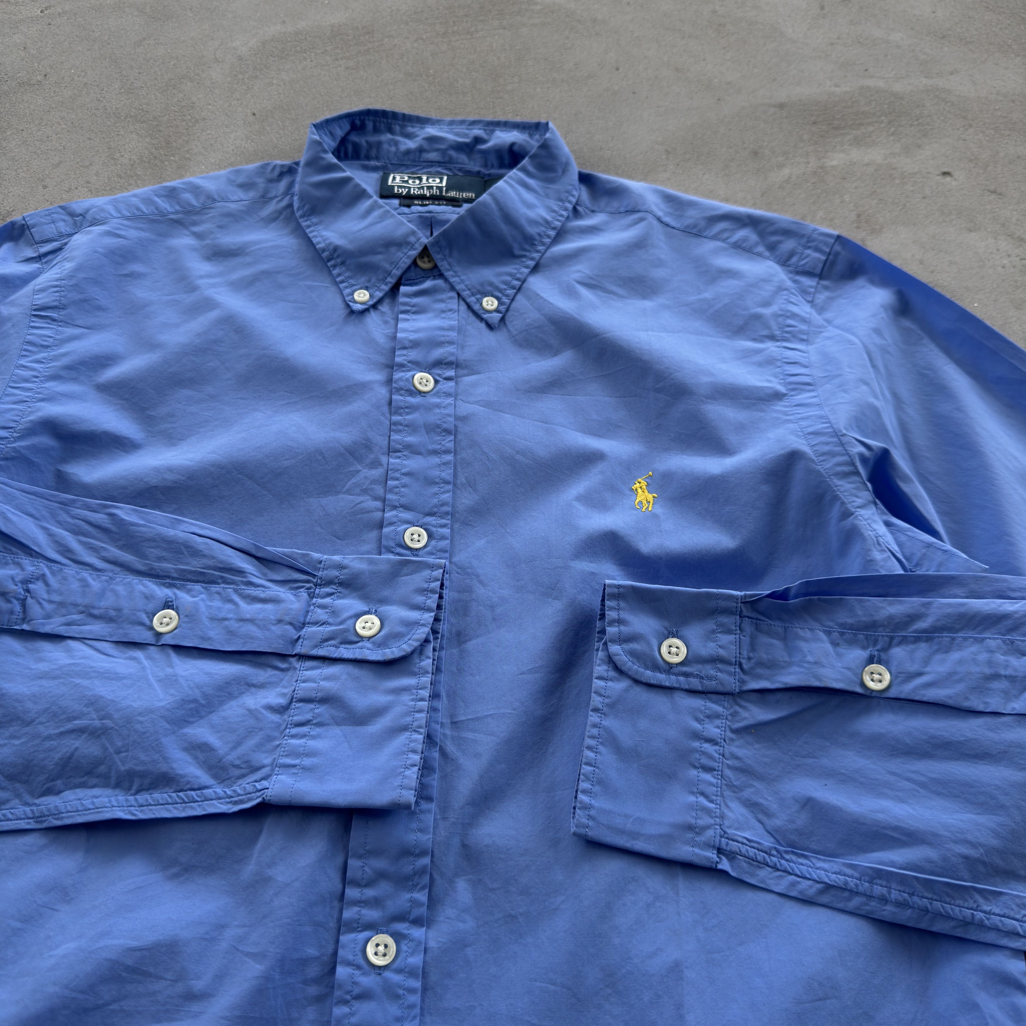 Polo Ralph Lauren Polo Ralph Lauren Blue Button Down Shirt Slim Fit Medium Size US M / EU 48-50 / 2 - 4 Thumbnail