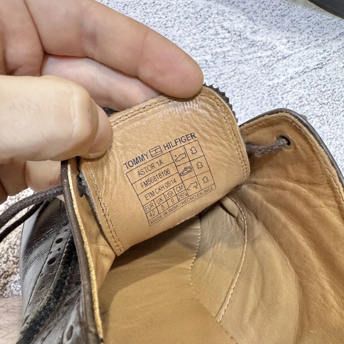 Abraham Moon & Sons × Handmade × Tommy Hilfiger Tommy Hilfiger&Abraham Moon Astor 1A Leather Tweed Brogues Size US 9 / EU 42 - 19 Thumbnail
