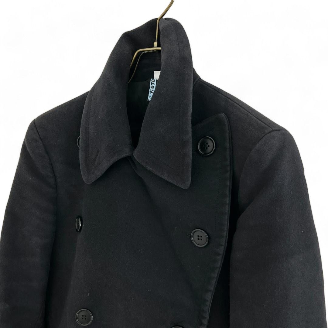 Helmut Lang Helmut Lang - M AW98 Moleskin Pea Coat Vintage Black Size US M / EU 48-50 / 2 - 4 Thumbnail