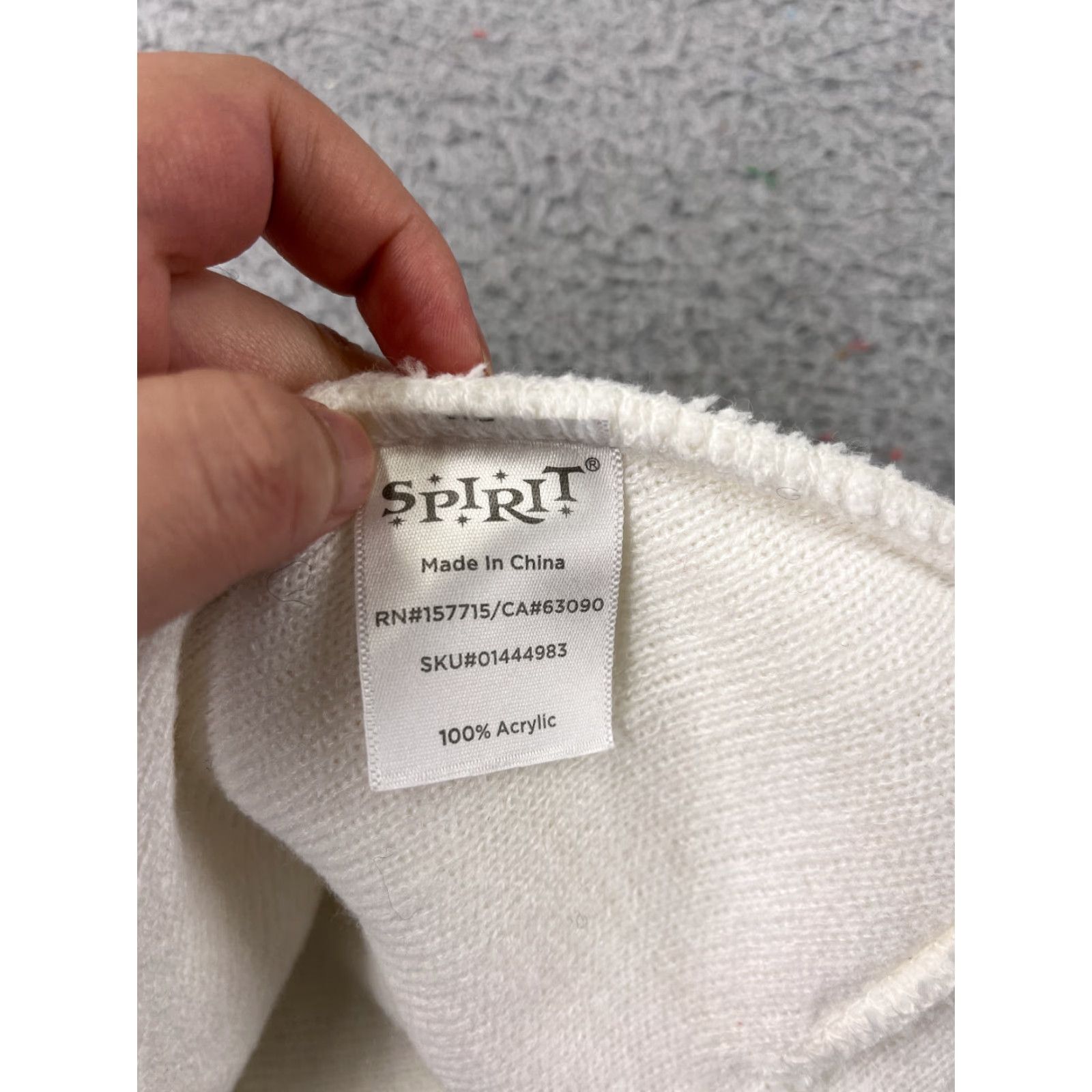 ESPIRIT Spirit Beanie Toque Adult One Size White Knit 100% Acrylic Winter Snow Ski Unisex Mens Womens Beanie Size ONE SIZE - 7 Thumbnail