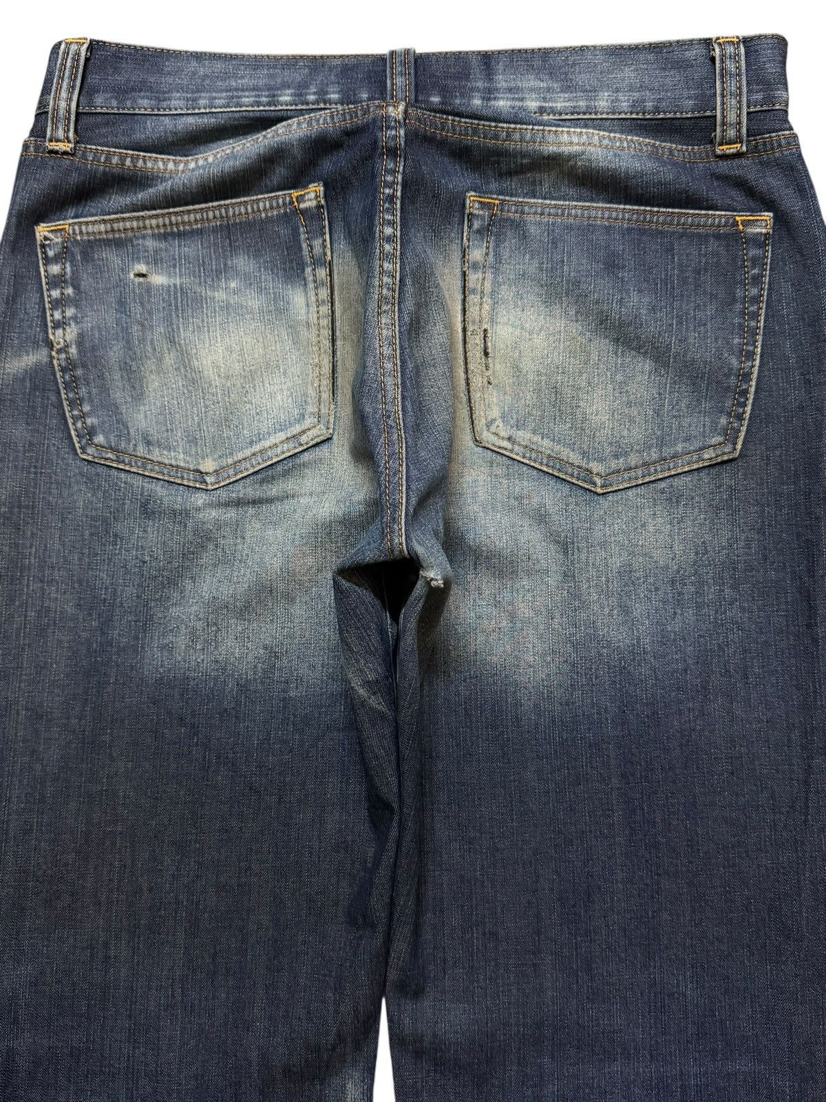 Uniqlo Vintage Y2K Japanese Uniqlo Blue Faded Whiskers Straight Leg Size US 32 / EU 48 - 4 Thumbnail