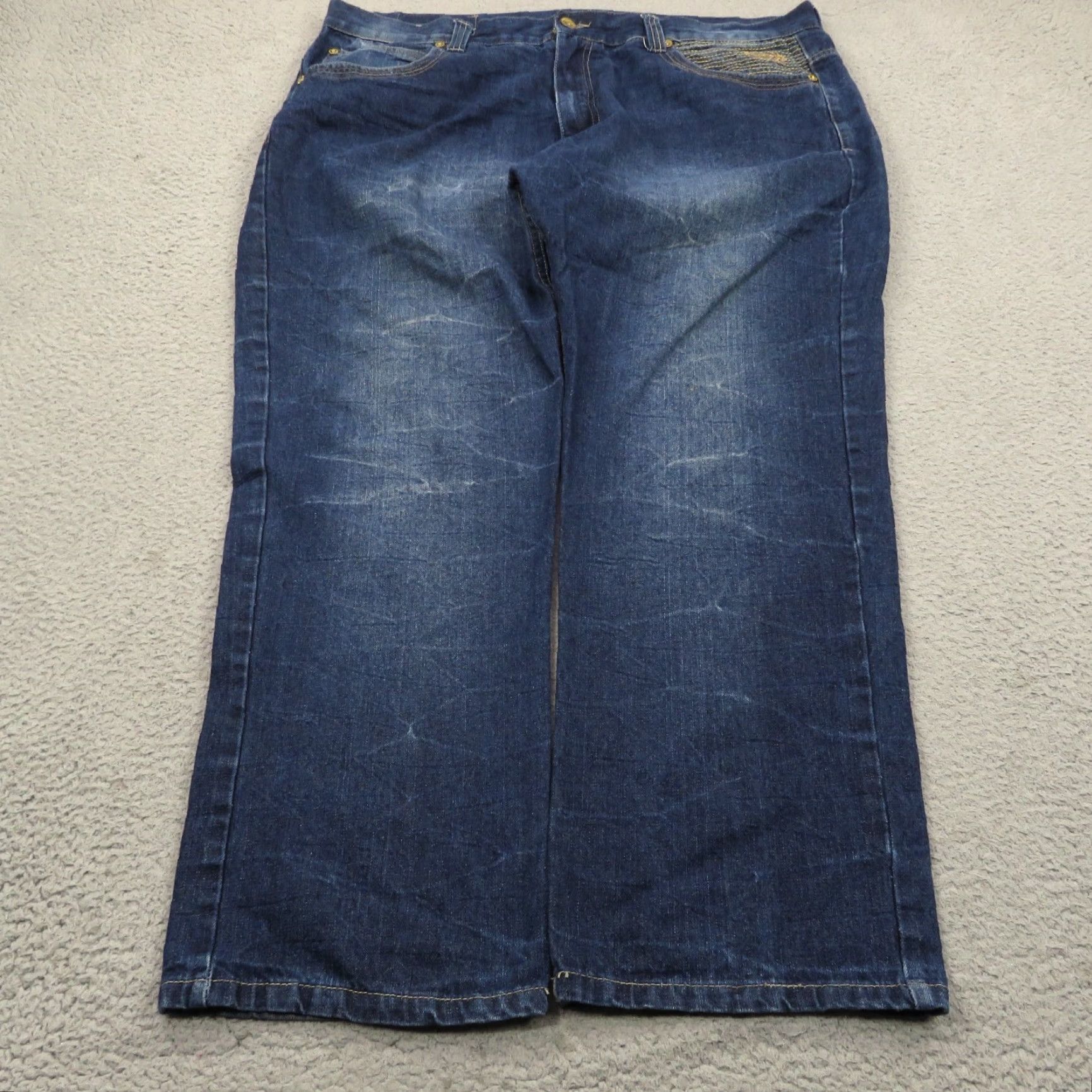 Phat Farm Phat Farm Jeans Men 46 Baggy 90s Skater Grunge VTG Vintage 32in Inseam Blue Denim 5-Pocket Wide-Leg Relaxed Regular 46 in Waist Size US 30 / EU 46 - 2 Thumbnail