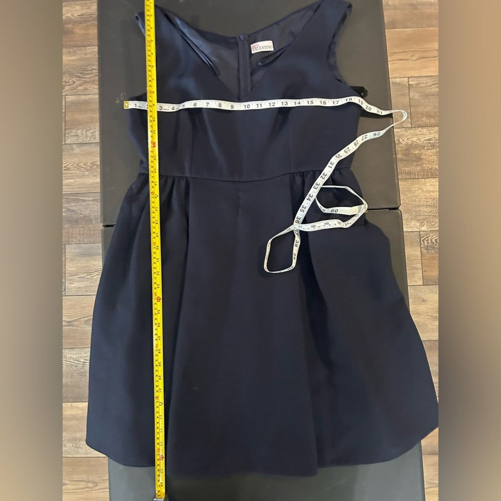 RED Valentino RED Valentino Navy Pockets Cotton Viscose Dress NWT 12 Size XL / US 12-14 / IT 48-50 - 4 Thumbnail