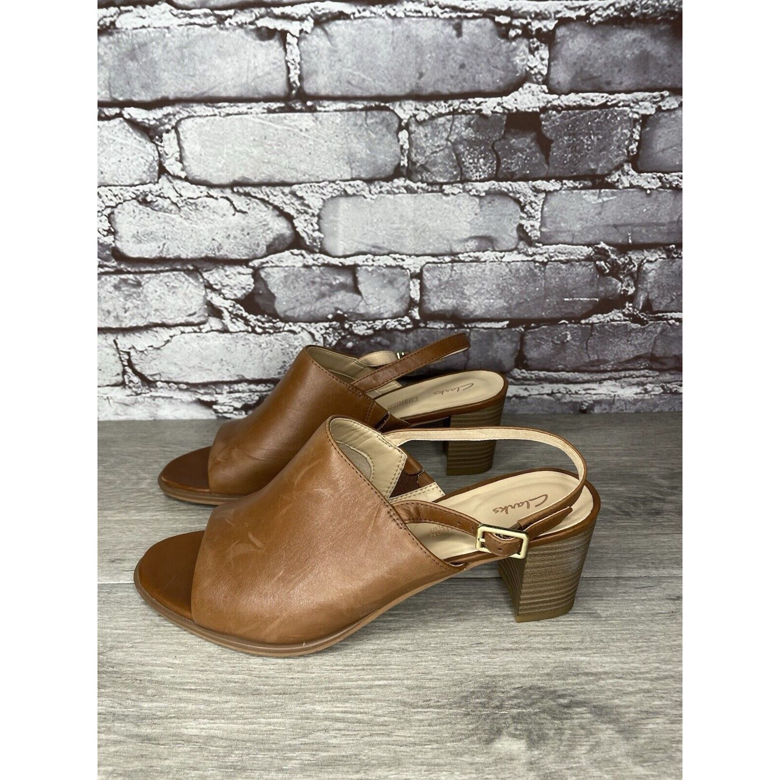 Clarks Clarks Brown Leather Casual Ankle Strap Open Toe Sandals Wom Size US 8.5 / IT 38.5 - 23 Thumbnail