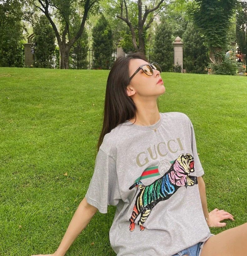 Gucci Gucci Gray letter tiger sequin round-neck short-sleeved T- Size XS / US 0-2 / IT 36-38 - 9 Thumbnail
