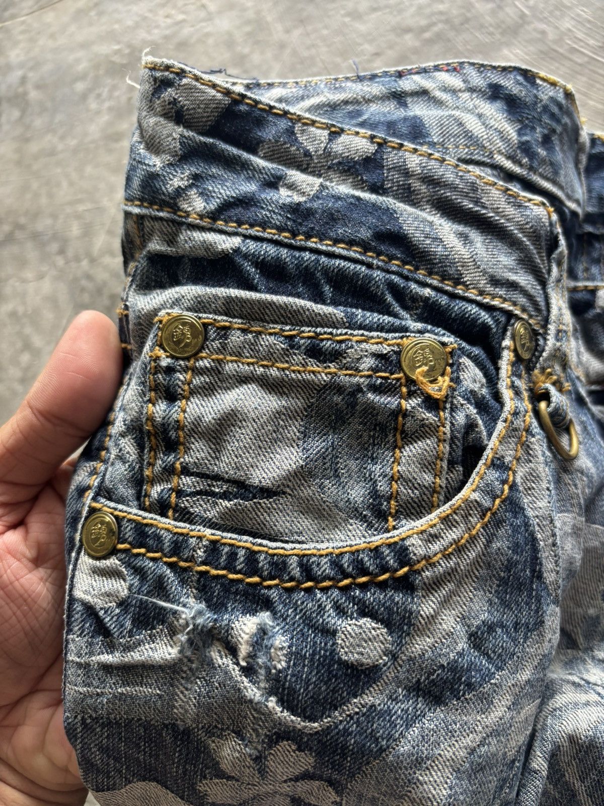 Japanese Brand SUPER RARE EVANGELION X NISHIKI JEANS ALL OVER EMBROIDERY Size US 32 / EU 48 - 7 Thumbnail