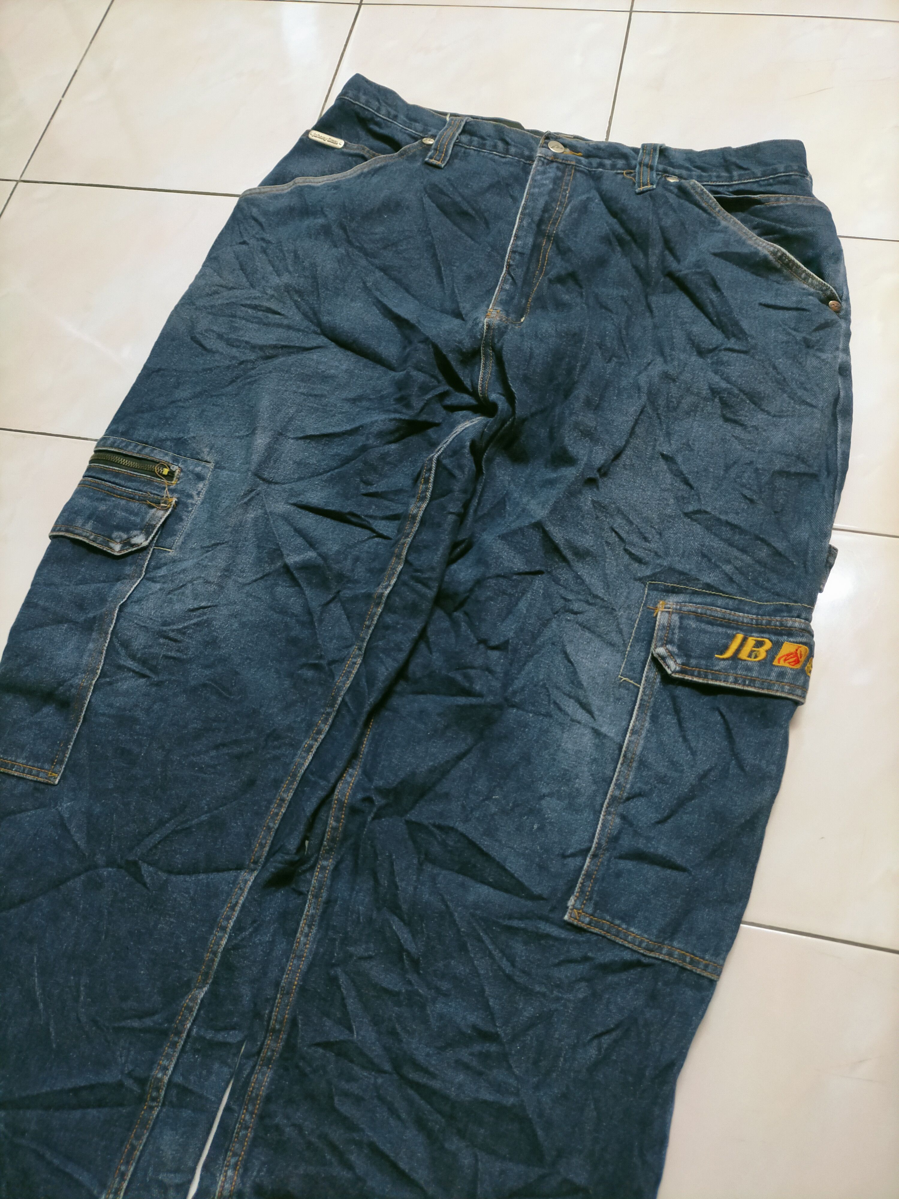 Southpole 🔥 Johnny Blaze Baggy Cargo Carpenter Jeans Size US 38 / EU 54 - 6 Thumbnail