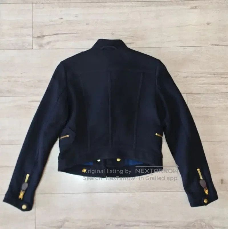 Burberry Burberry Women's Navy Wool Logo Jacket. Size M / US 6-8 / IT 42-44 - 2 Thumbnail