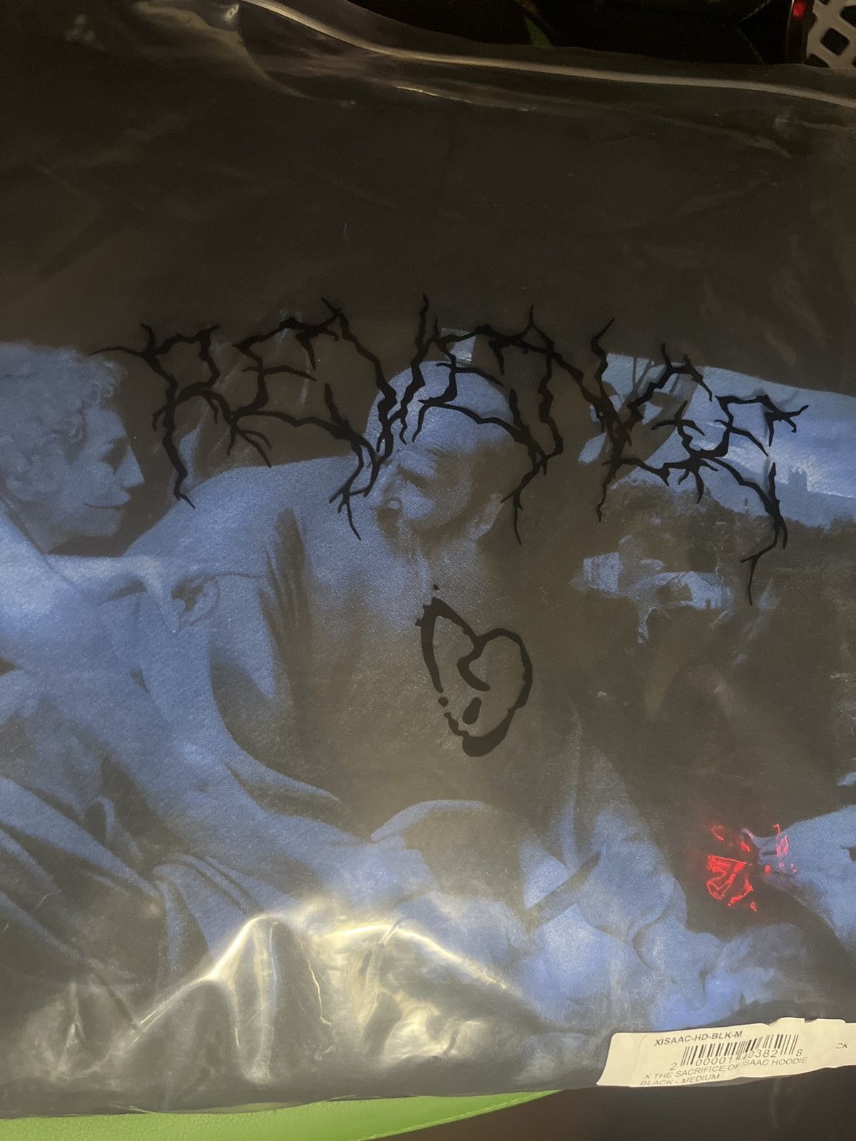 image of Revenge “X The Sacrifice Of Isaac” Hoodie in Black, Men's (Size Medium)