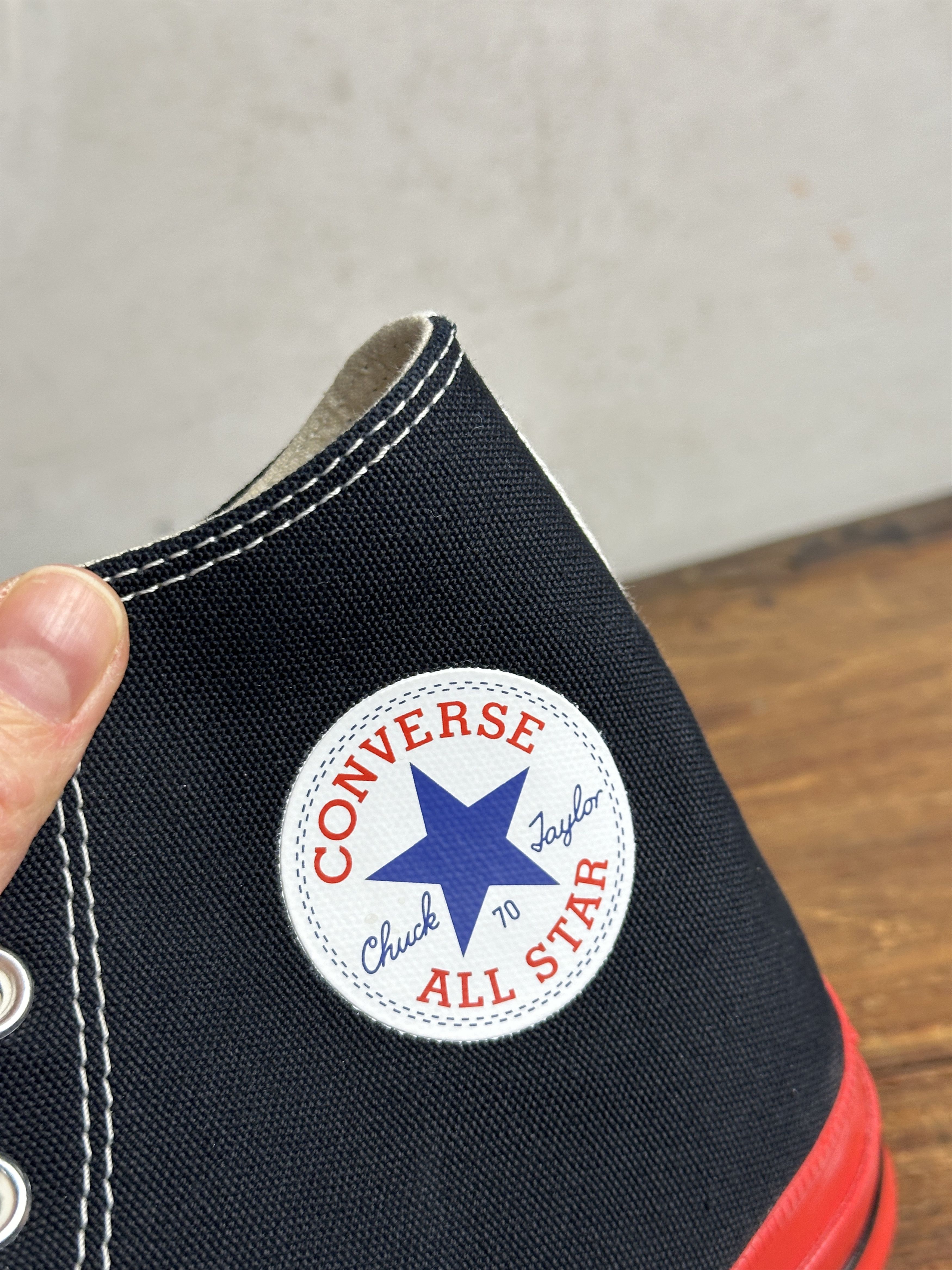 Comme des Garcons Comme des Garçons Play x Chuck 70 High 'Black Red' Sneakers Size US 10 / EU 43 - 13 Thumbnail