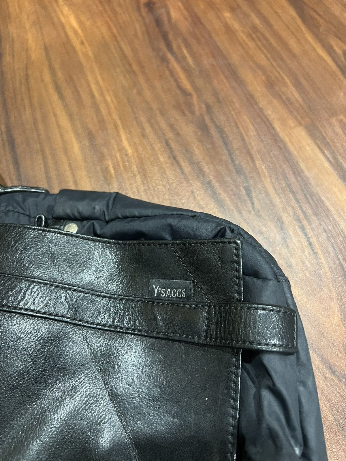 Y's × Yohji Yamamoto YOHJI YAMAMOTO LEATHER NYLON SLING BAG Size ONE SIZE - 5 Thumbnail