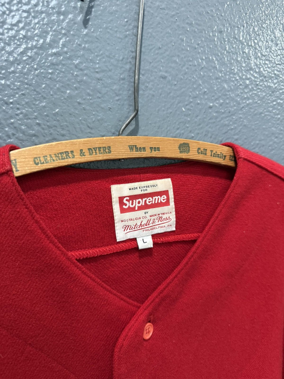 2006 Supreme Hennessy Mitchell & Ness Red Wool Jersey Large