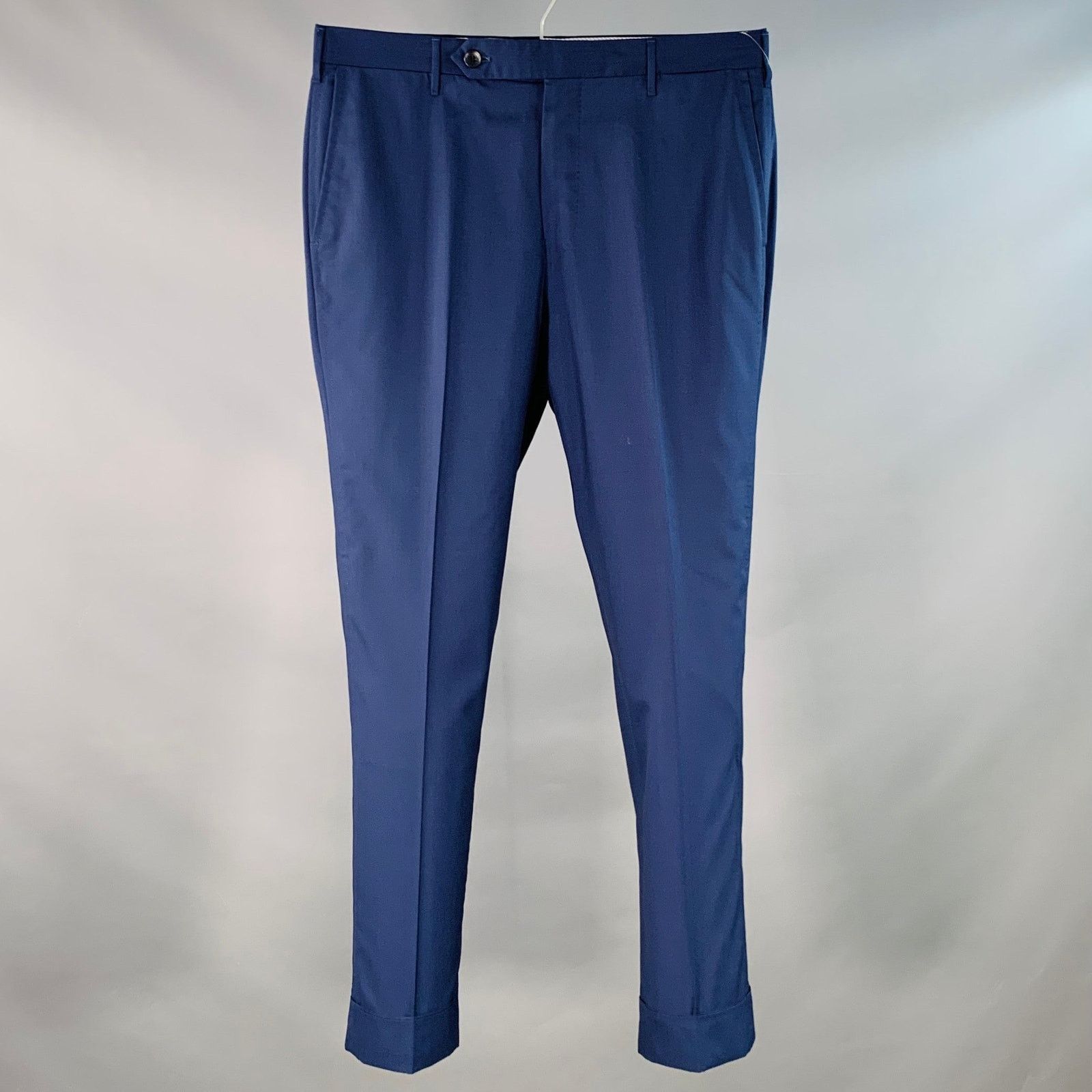 Hadleigh's HADLEIGH'S Size 34 Navy Wool Silk Flat Front Dress Pants Size US 34 / EU 50 - 1 Thumbnail
