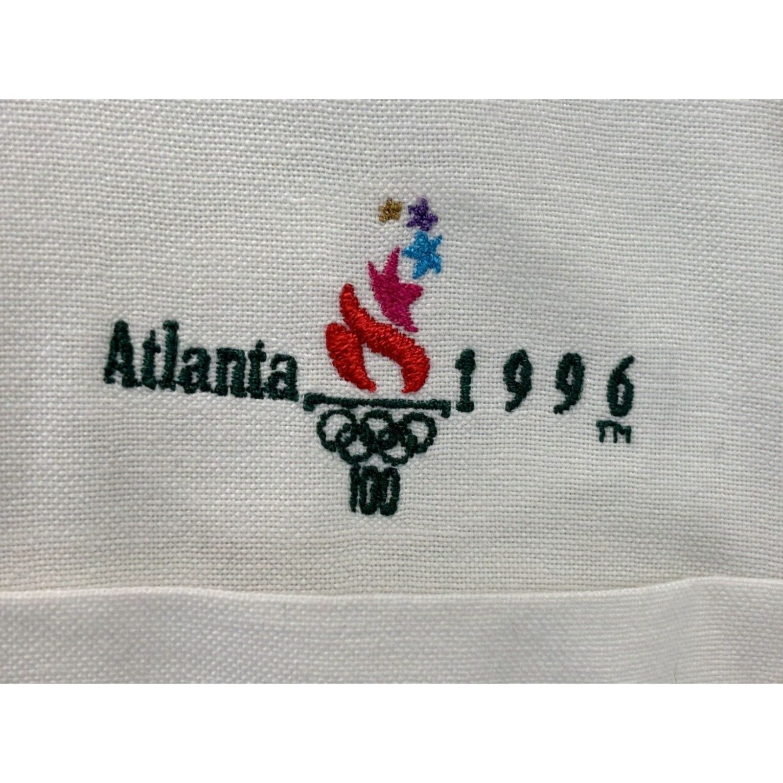 Vintage VINTAGE Atlanta 1996 Olympics Shirt Men’s 15.5 White Embroidered Button-Front 1990s Mens Size US M / EU 48-50 / 2 - 4 Thumbnail