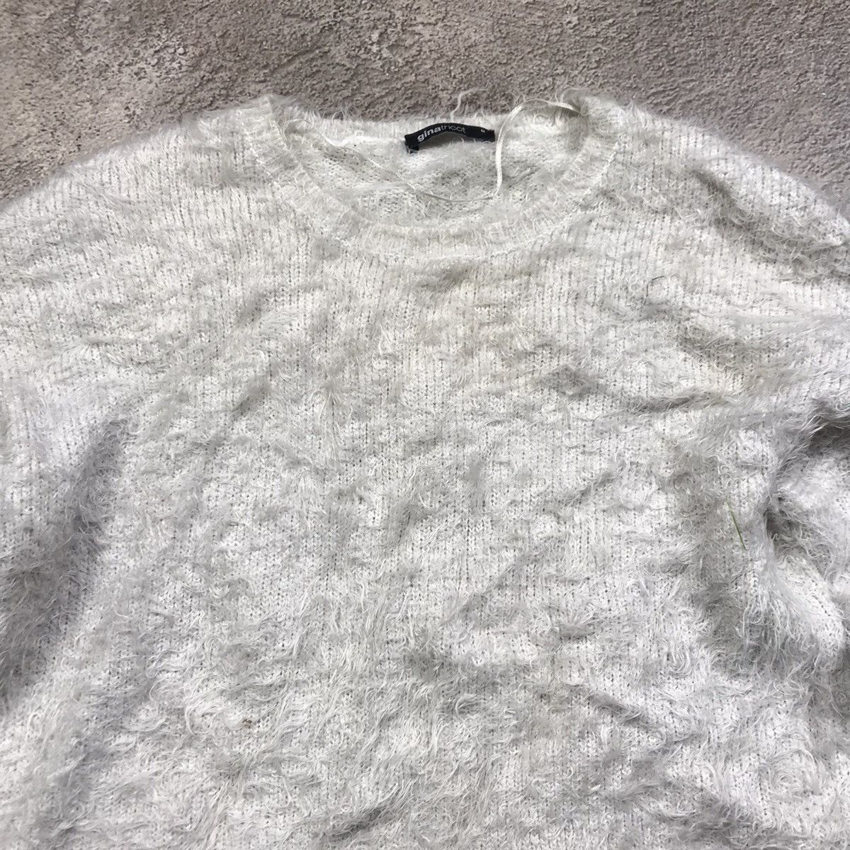 Vintage Vintage 90s Oversized Mohair Knit Sweater Grunge Y2K Logo M Size M / US 6-8 / IT 42-44 - 3 Thumbnail