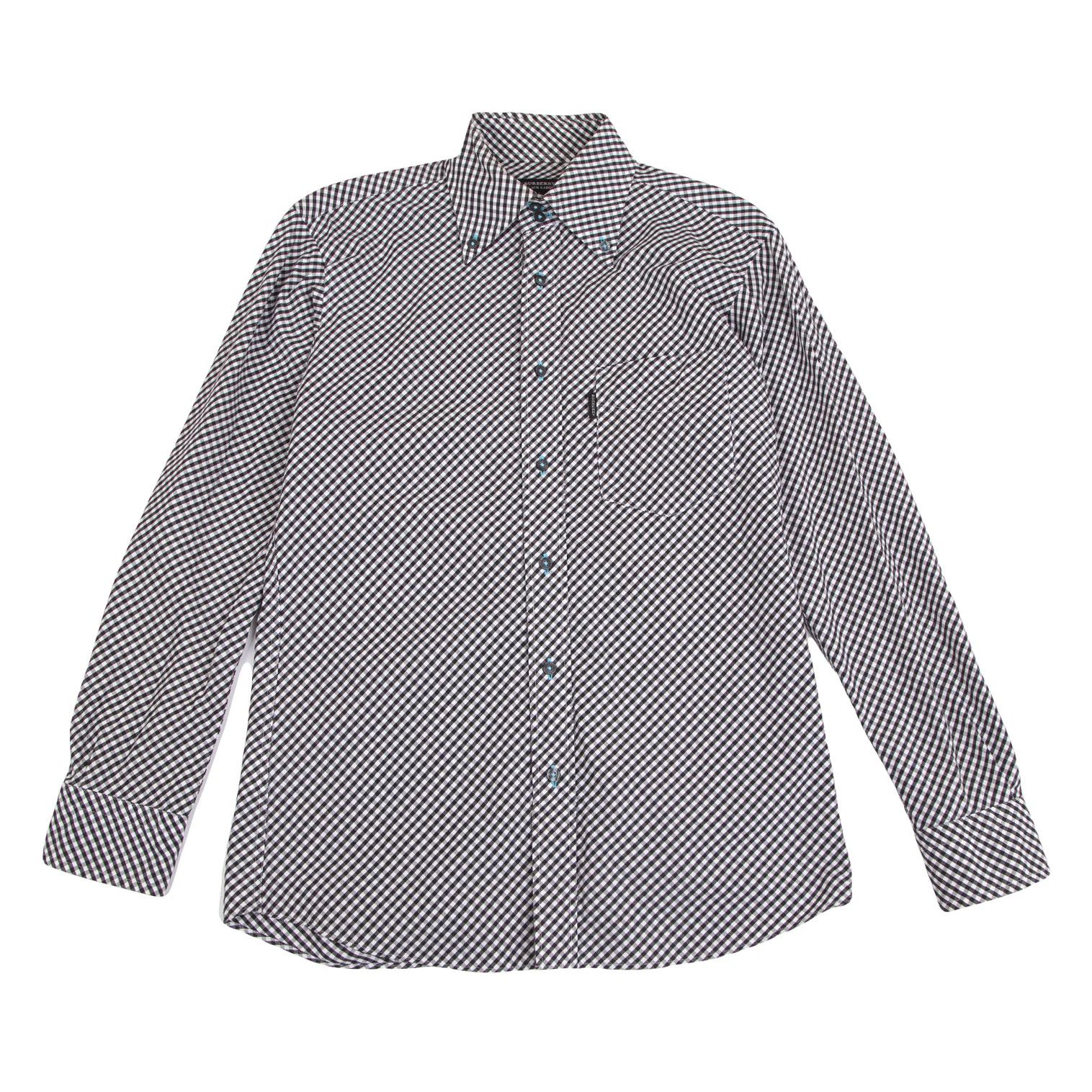 Burberry Gingham Check Button-Down Shirt in Black and White Size US S / EU 44-46 / 1 - 1 Thumbnail