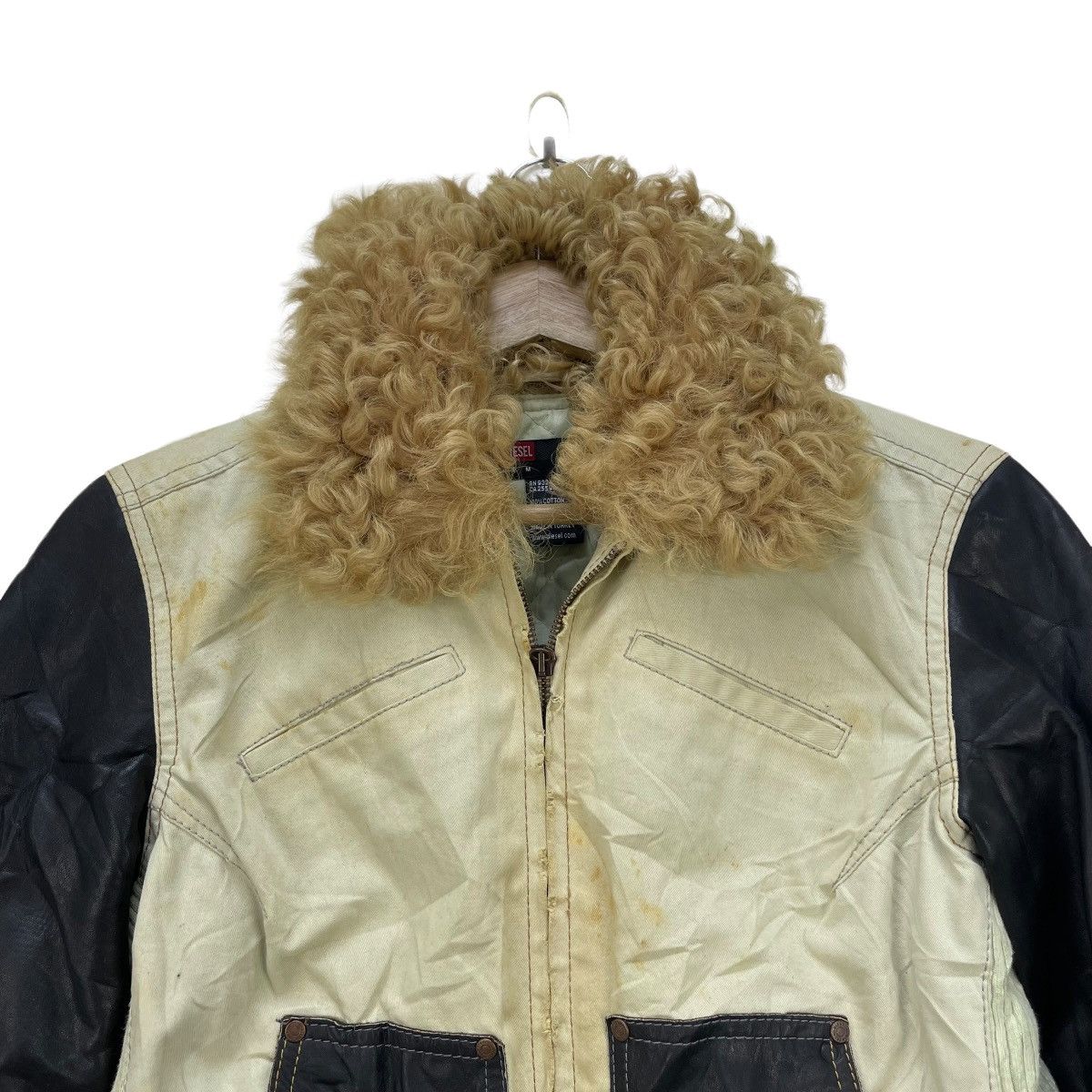 Designer × Diesel × Vintage Vintage Distressed Leather Madness Jacket Size S / US 4 / IT 40 - 4 Thumbnail