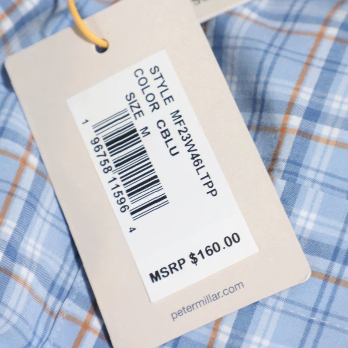 Peter Millar Peter Millar Shirt Vick Performance Poplin Plaid Button Up Blue Men's M Size US M / EU 48-50 / 2 - 6 Thumbnail