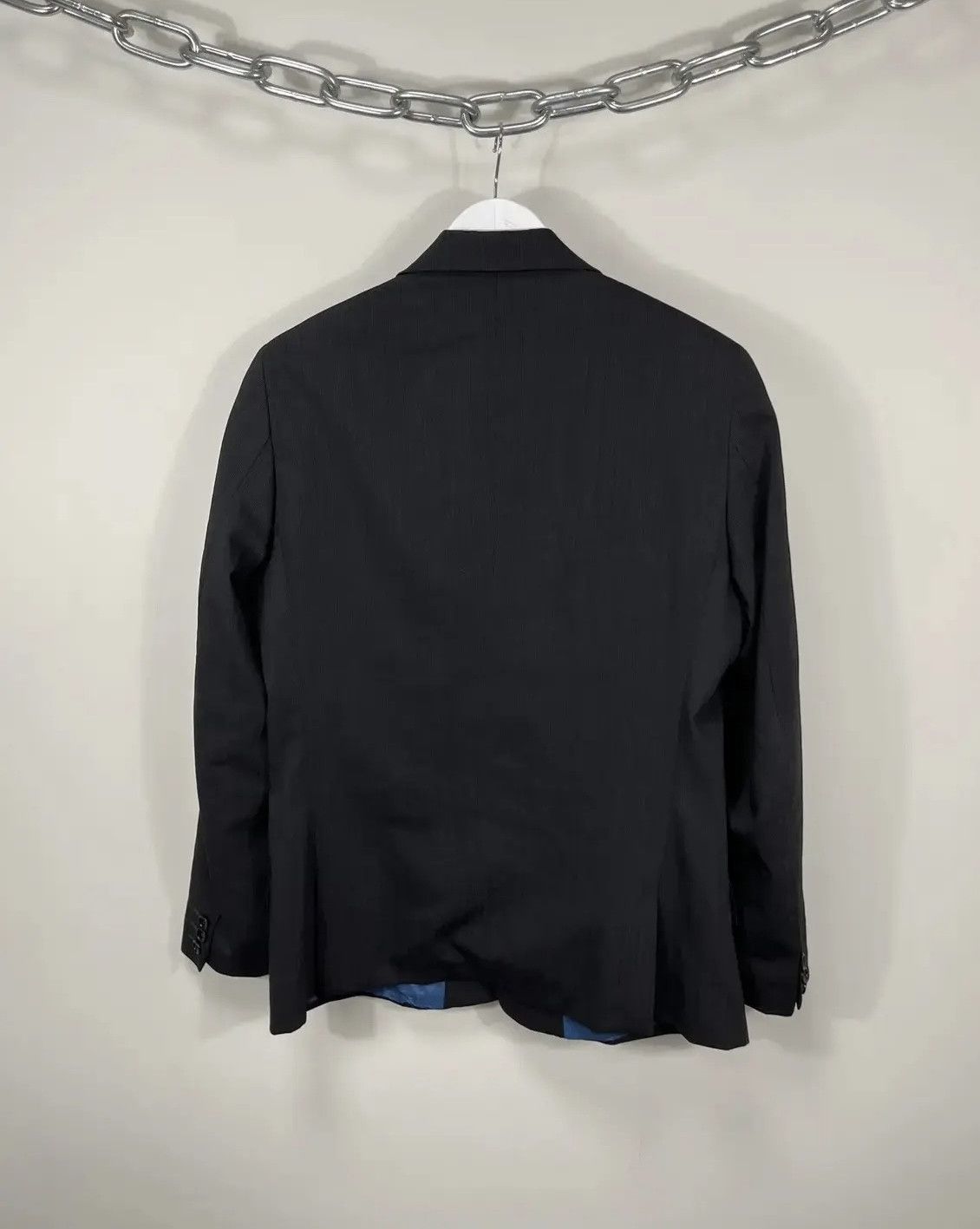 Dolce & Gabbana × Vintage Vintage Dolce & Gabanna Striped Dark Gray Wool Blazer Jacket Size 42R - 3 Thumbnail