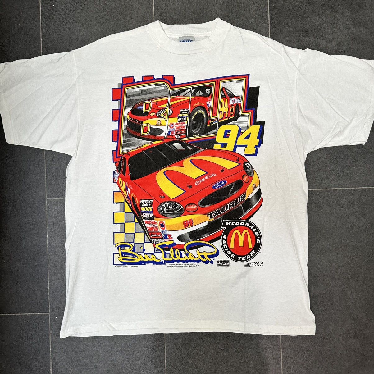 NASCAR Crazy vintage 90s Bill Elliott McDonald’s double sided shirt Size US XXL / EU 58 / 5 - 1 Thumbnail