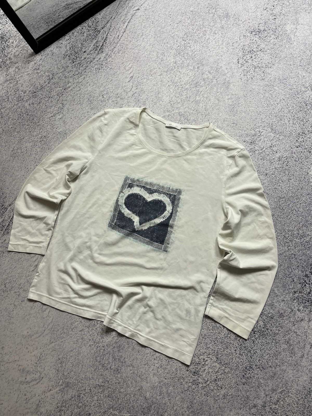 Escada Escada Women’s Hearth Big Logo Longsleeve White Shirt Size M / US 6-8 / IT 42-44 - 2 Thumbnail