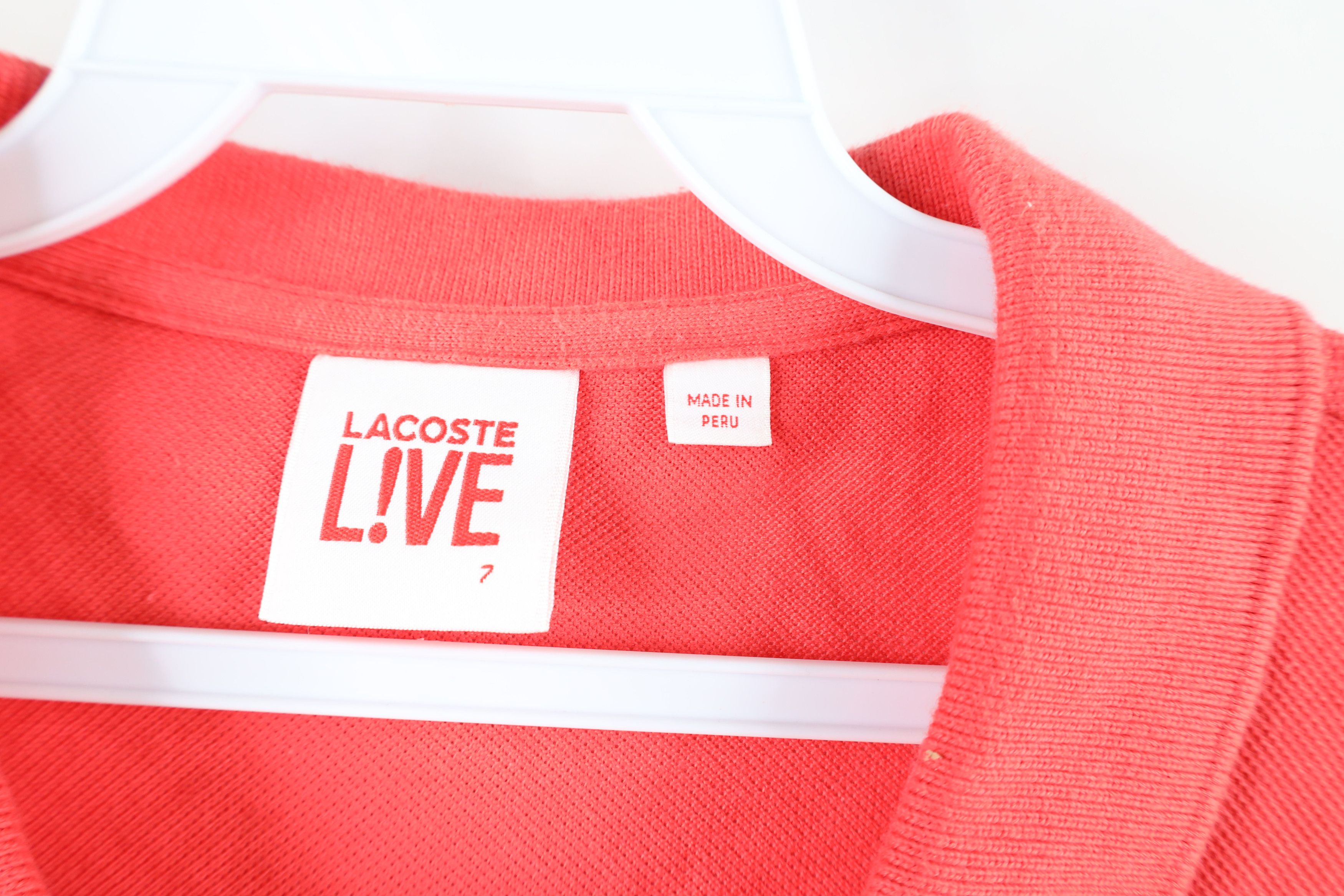 Lacoste × Vintage Lacoste Big Croc Logo Collared Golf Polo Shirt Salmon Pink Size US XL / EU 56 / 4 - 6 Thumbnail