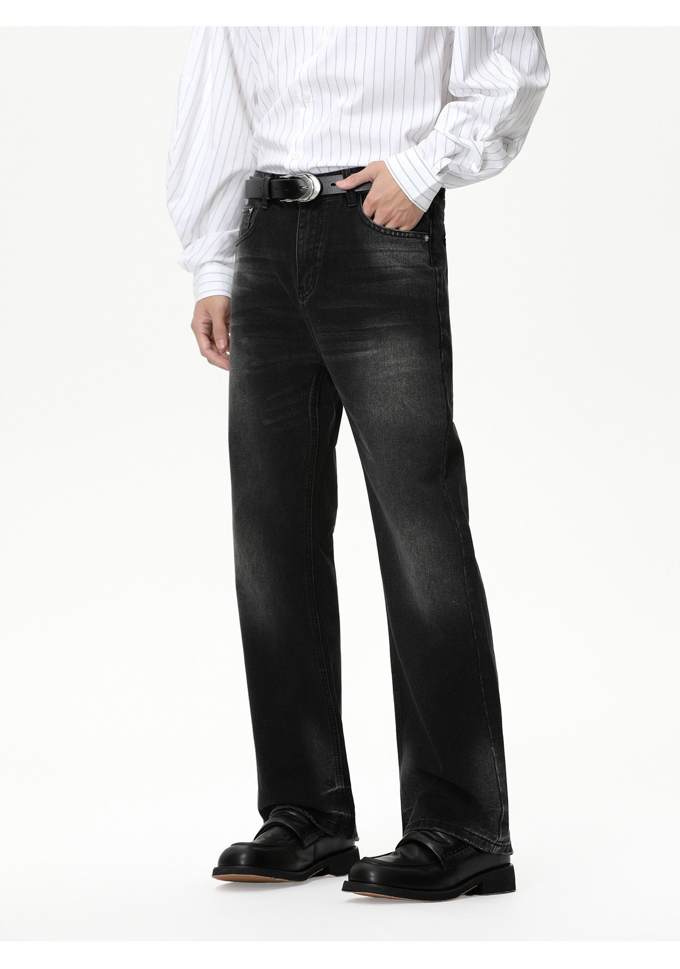 Japanese Brand Men's high street Vibe slim-fit washed flared jeans Size US 32 / EU 48 - 4 Thumbnail