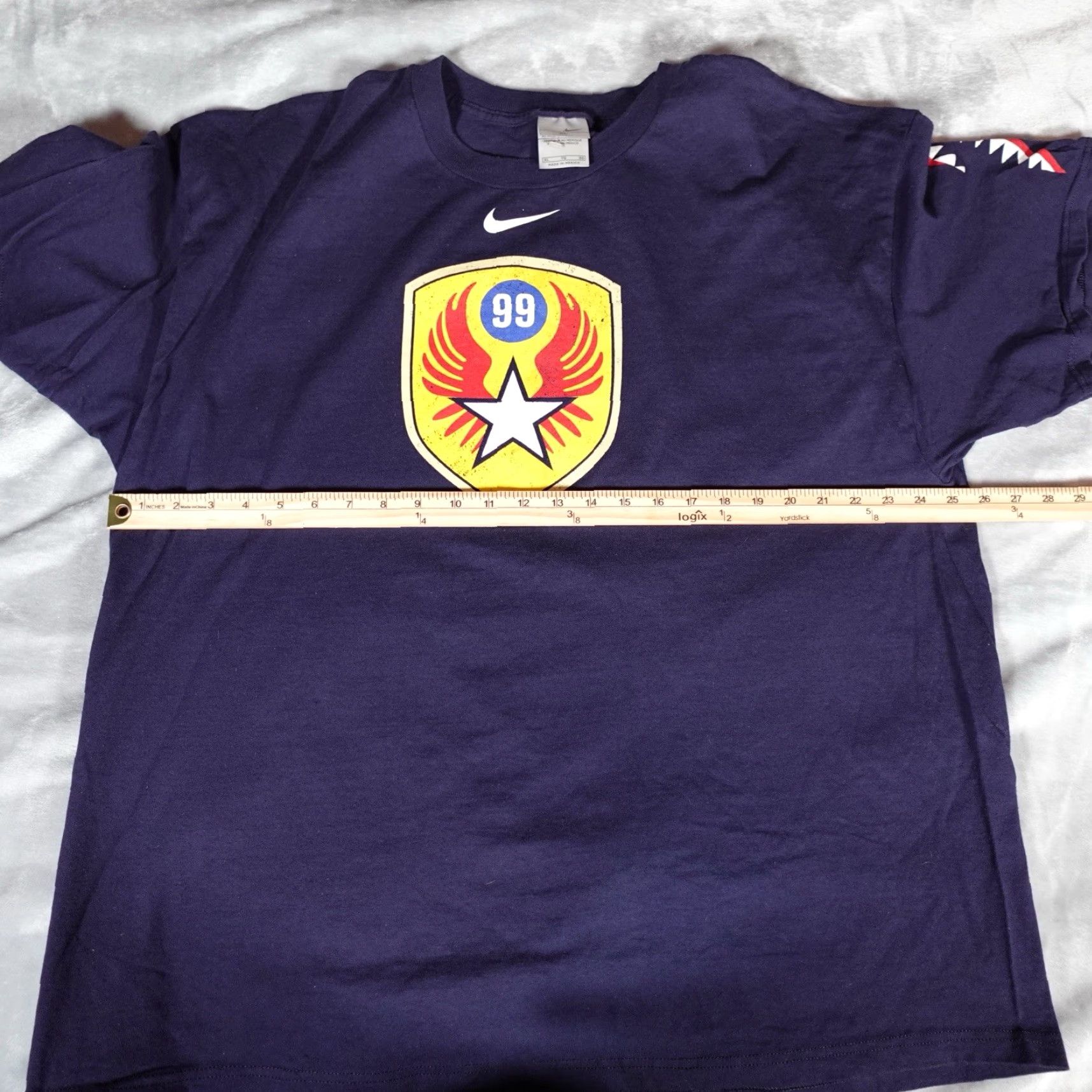 Nike VINTAGE Nike Military Graphic T-Shirt Mens XL Oversized Blue Y2K Size US XL / EU 56 / 4 - 6 Thumbnail