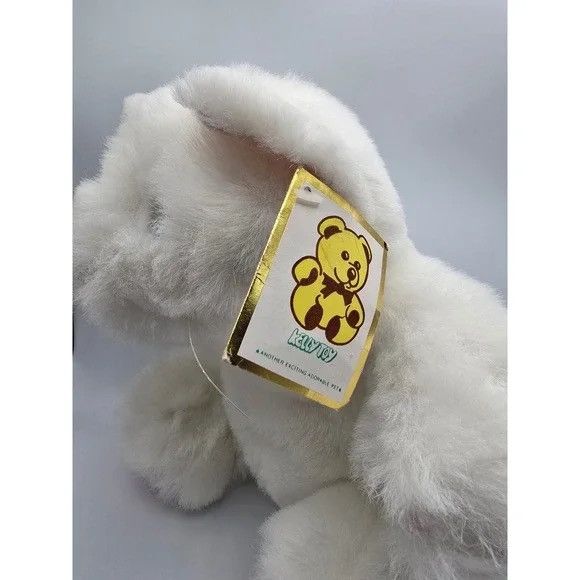 Other Vintage NWT Kelly Toy White Cat Plush With Pink Heart Paws Size ONE SIZE - 2 Thumbnail