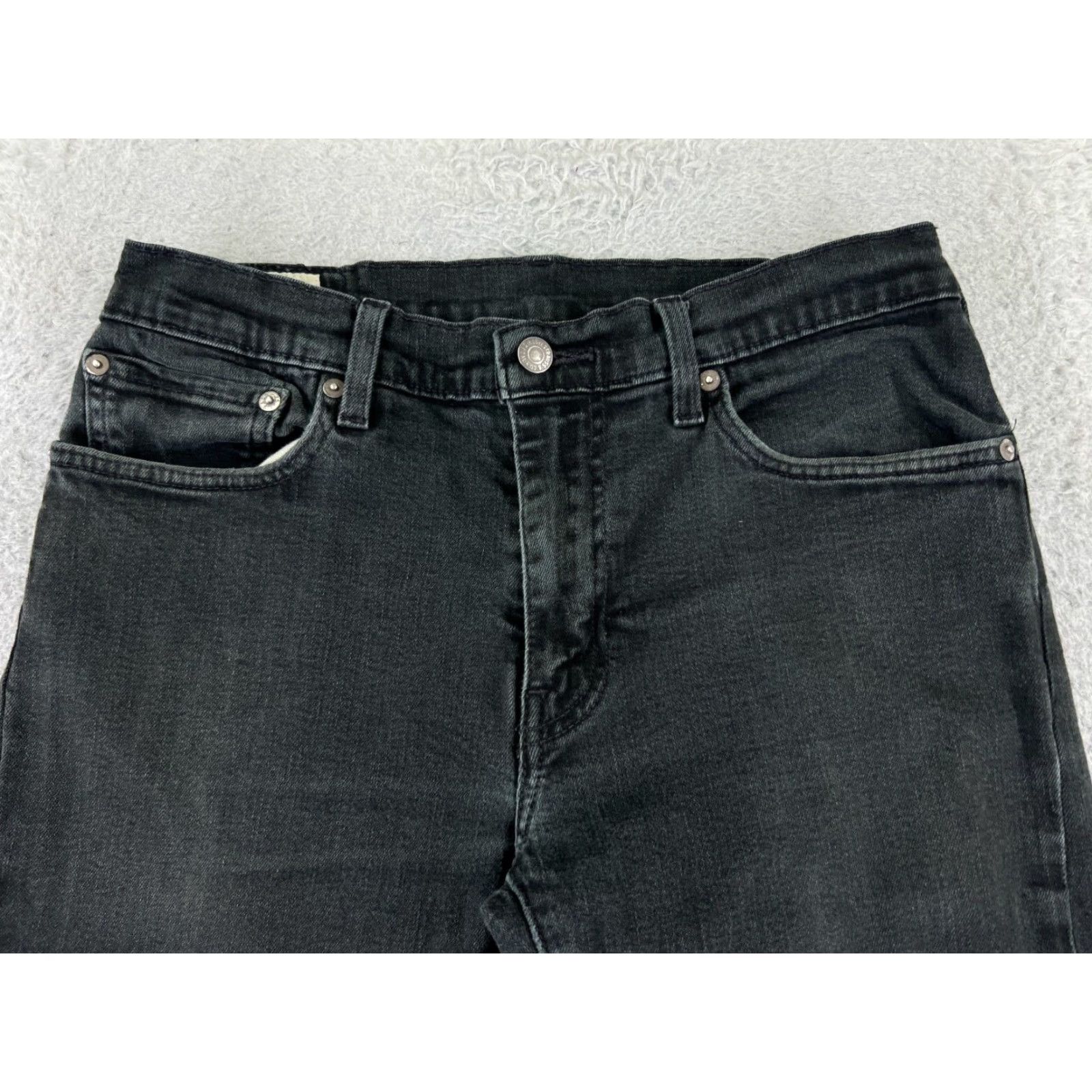 Levi's VINTAGE Levis Jeans 511 Men 30x29 Black Denim Slim Straight 5-Pocket Cotton Blend 30 Side Zip Leather Button Game Size US 33 - 4 Thumbnail