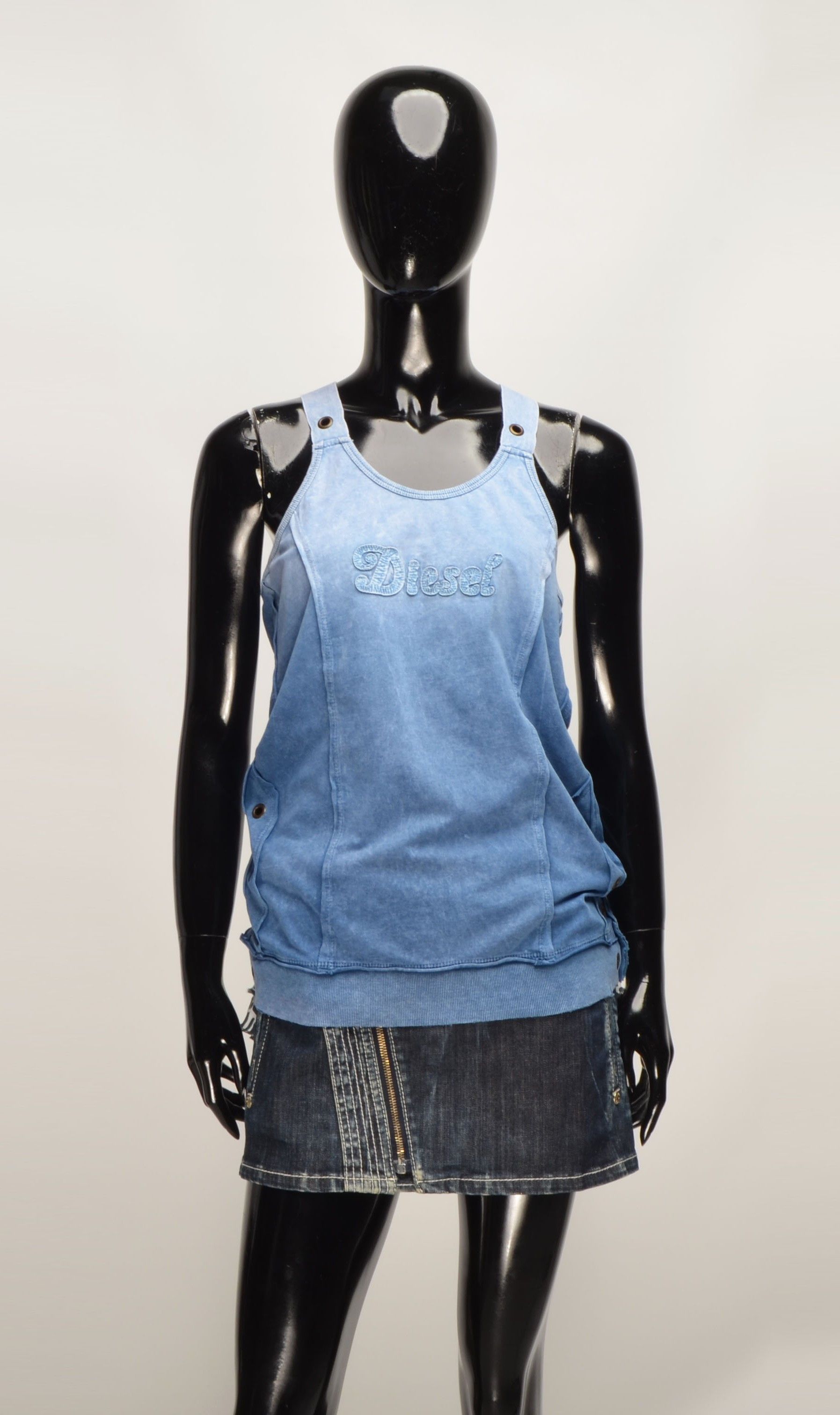 Vintage Diesel Y2K Grunge Tie Dye Logo Tank Top