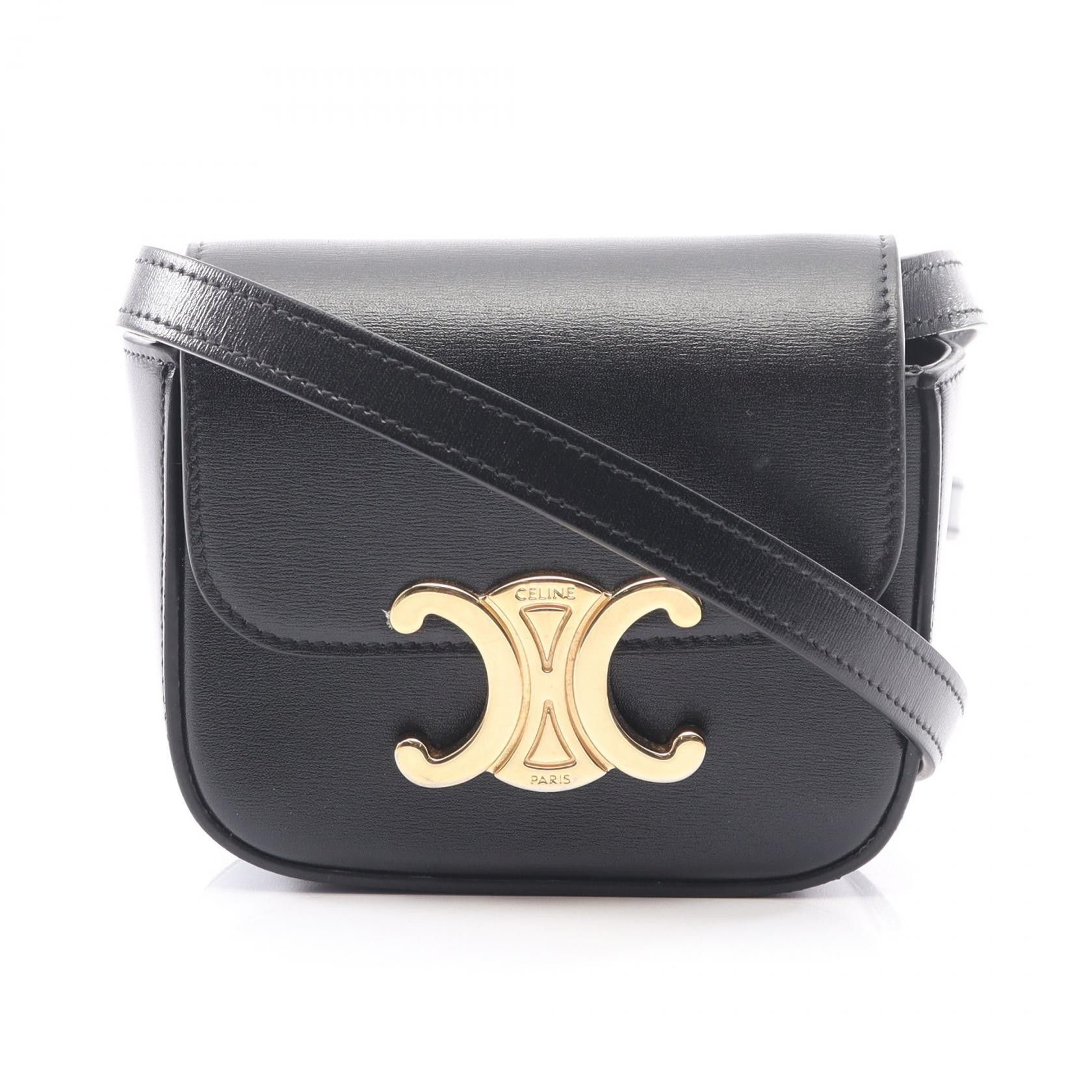 Celine Celine CELINE Mini Claude Triomphe Leather Shoulder Bag Leather Shoulder Bag 10I513 DUTY FREE for USA Size ONE SIZE - 1 Thumbnail