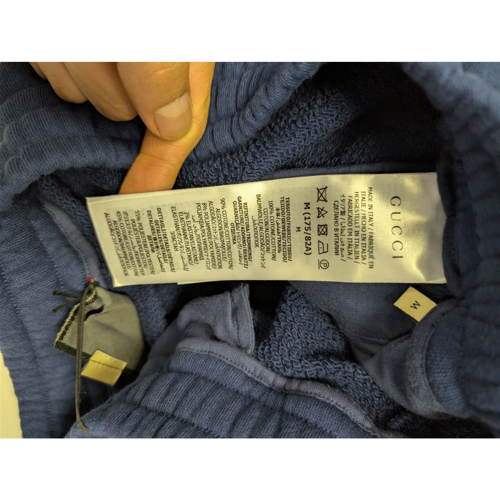 Gucci o1rshd1 Heavy Felted Cotton Jersey Trackpants Inchiostro/Mix Size US 32 / EU 48 - 16 Thumbnail