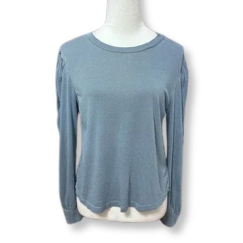 Treasure & Bond Treasure & Bond Long Sleeve Round Neck Ribbed Cuff Blue XS Size XS / US 0-2 / IT 36-38 - 1 Thumbnail
