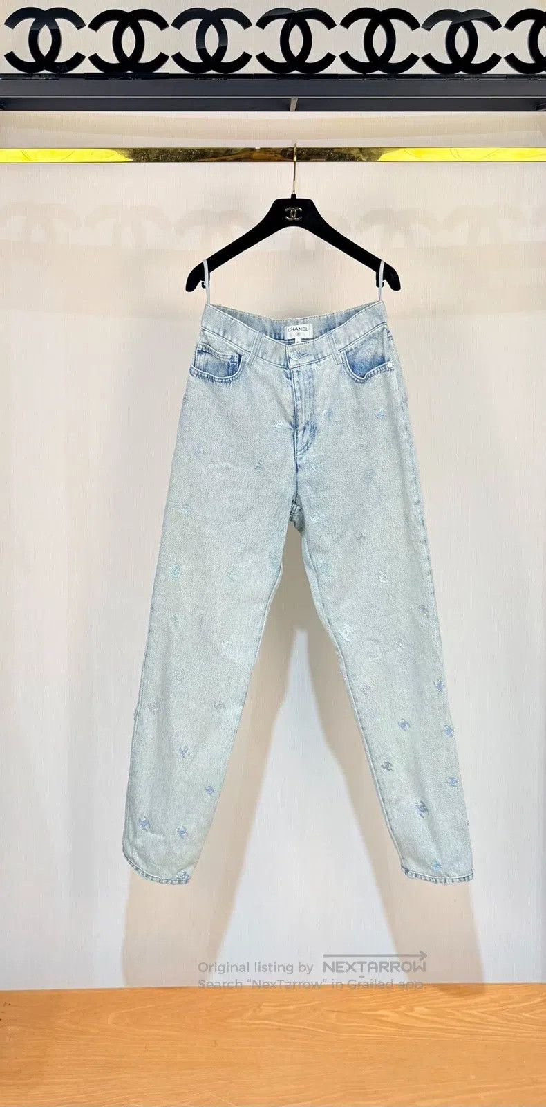 Chanel 21k popular double C sequin jeans