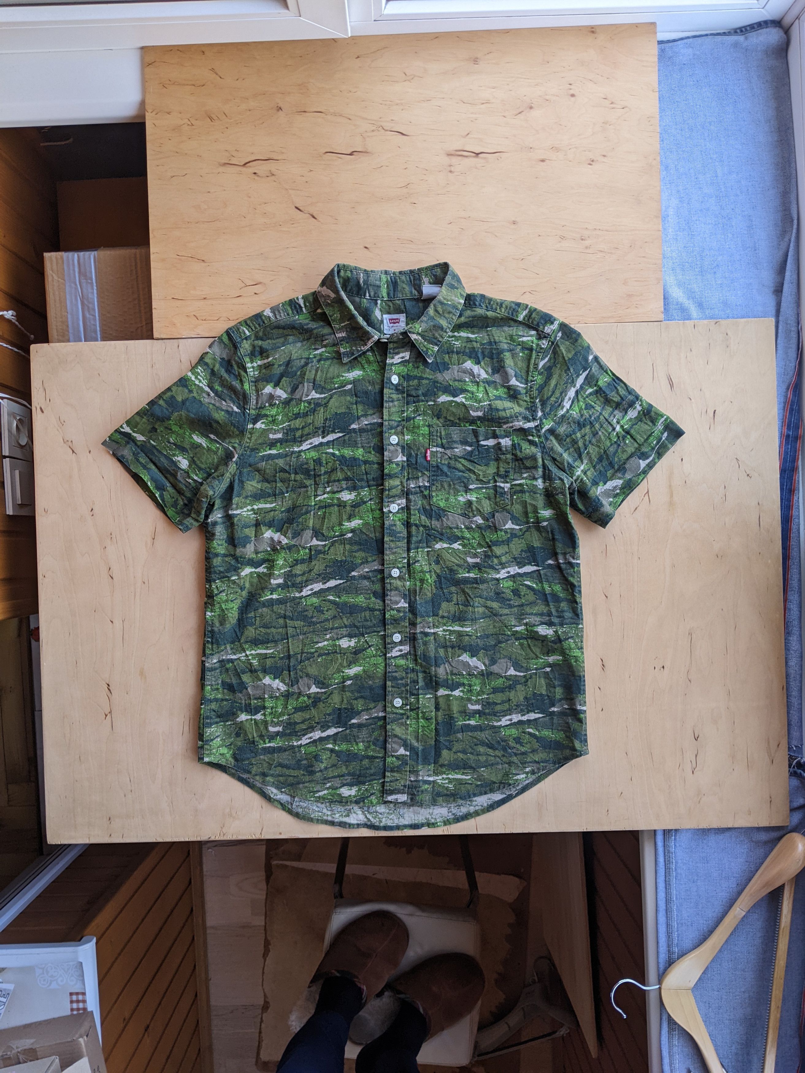 Japanese Brand × Levi's Levi`s Camo Print Shirt Polo Vintage Size M Maharishi Size US M / EU 48-50 / 2 - 2 Thumbnail