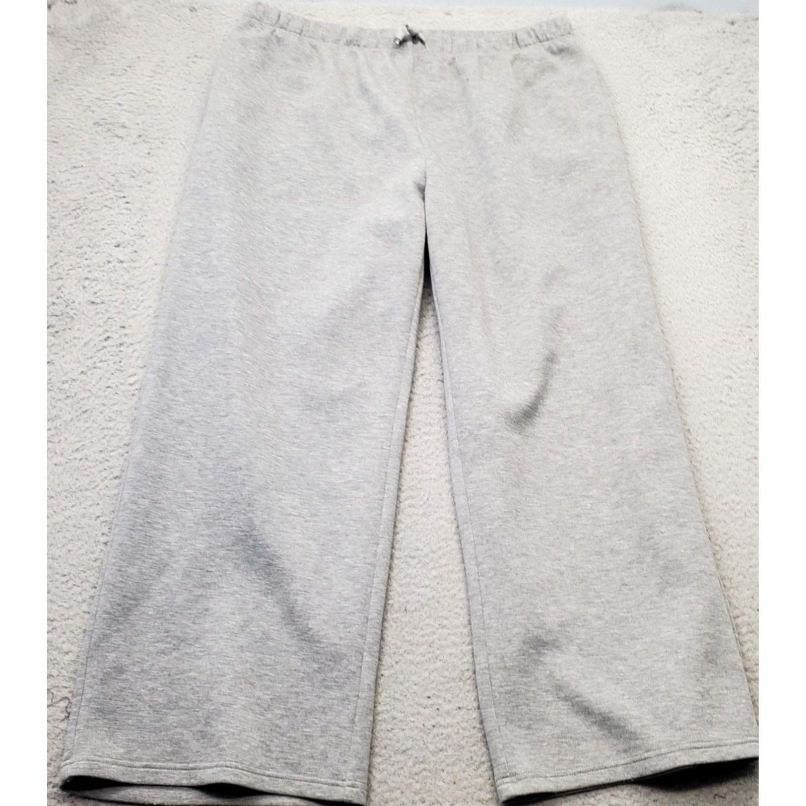 Vintage Xieerduo Sweatpants Women XXL Gray Cozy Fleece Drawstring Wide Leg Size 40" / US 18 - 2 Thumbnail