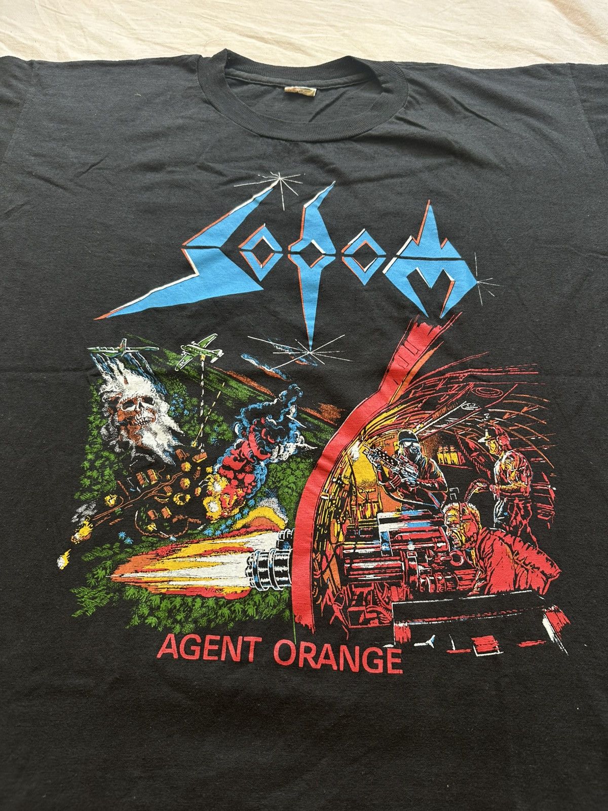 Band Tees Sodom Agent Orange 1988 vintage hungarian bootleg t-shirt Size US XL / EU 56 / 4 - 3 Thumbnail