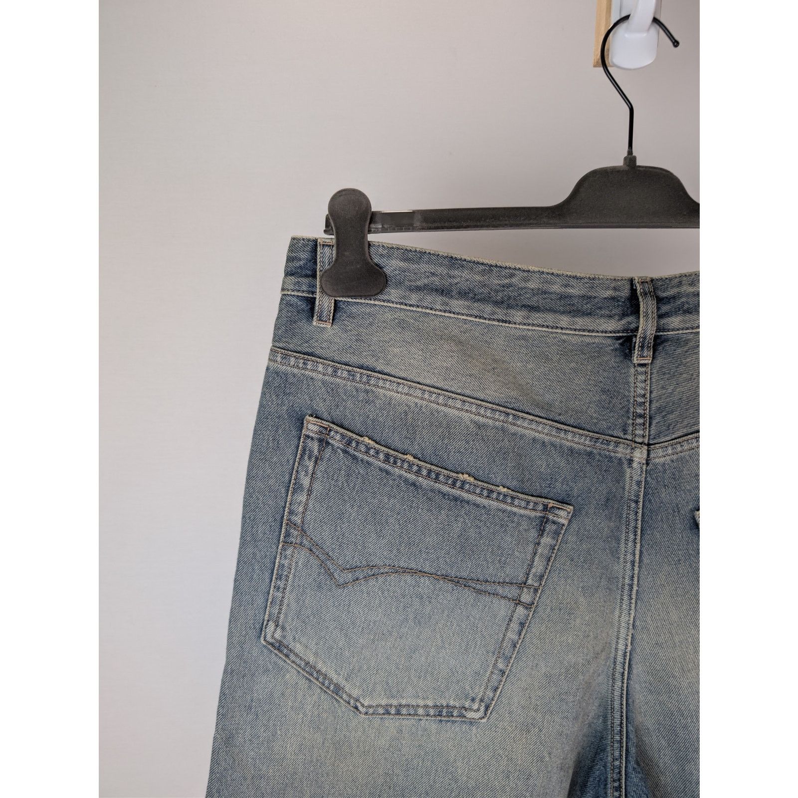 Balenciaga o1rshd1 Baggy Denim Shorts in Blue Rust Size US 30 / EU 46 - 13 Thumbnail