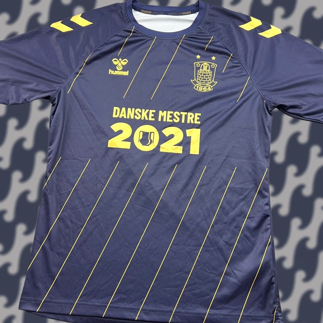 Hummel Hummel Brondby 2020 2021 Champions Special Kit Mens Football Jersey Large Adult Blue Nike Shirt Size US M / EU 48-50 / 2 - 1 Thumbnail
