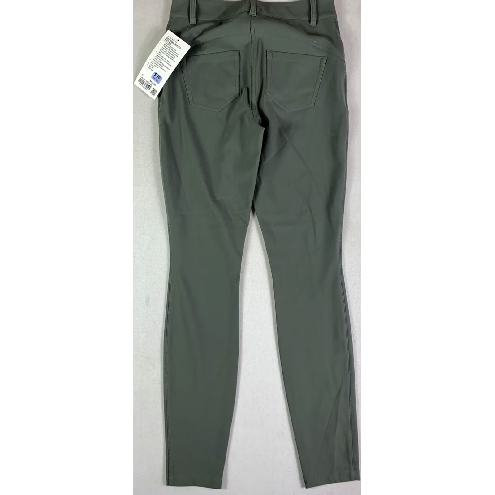 Lululemon Lululemon City Sleek Slim-Fit 5 Pocket High-Rise Pant Gray 27x30 Women's Nylon Spandex NWT Size 27" / US 4 / IT 40 - 2 Thumbnail