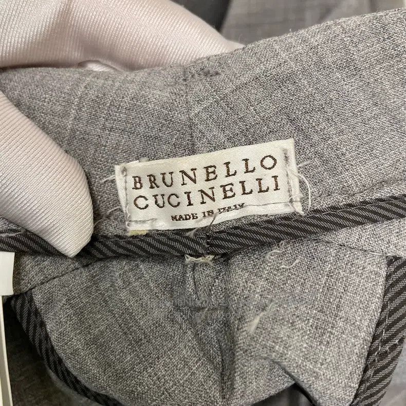 Brunello Cucinelli Brunello Cucinelli Gray Beaded New Wool Trousers Size 27" / US 4 / IT 40 - 3 Thumbnail