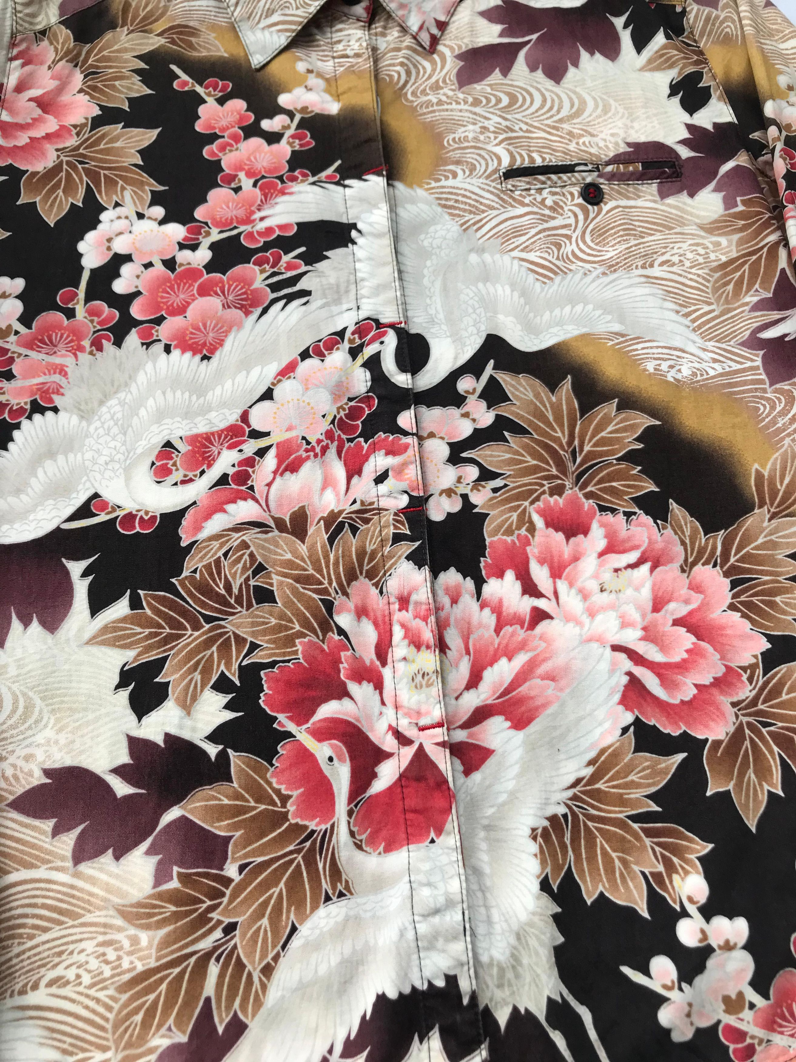 Takeo Kikuchi Takeo Kikuchi Japanese Vintage Flowers Swan Long Sleeve Size S / US 4 / IT 40 - 3 Thumbnail